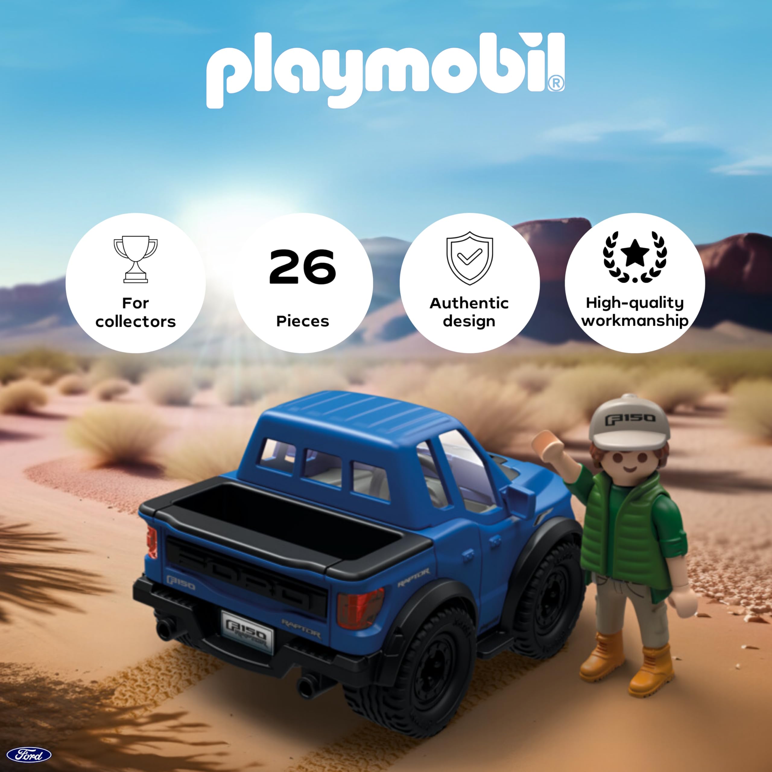 Playmobil Ford F-150 Raptor - Off-Road Adventure Vehicle for Kids Ages 4+ 9