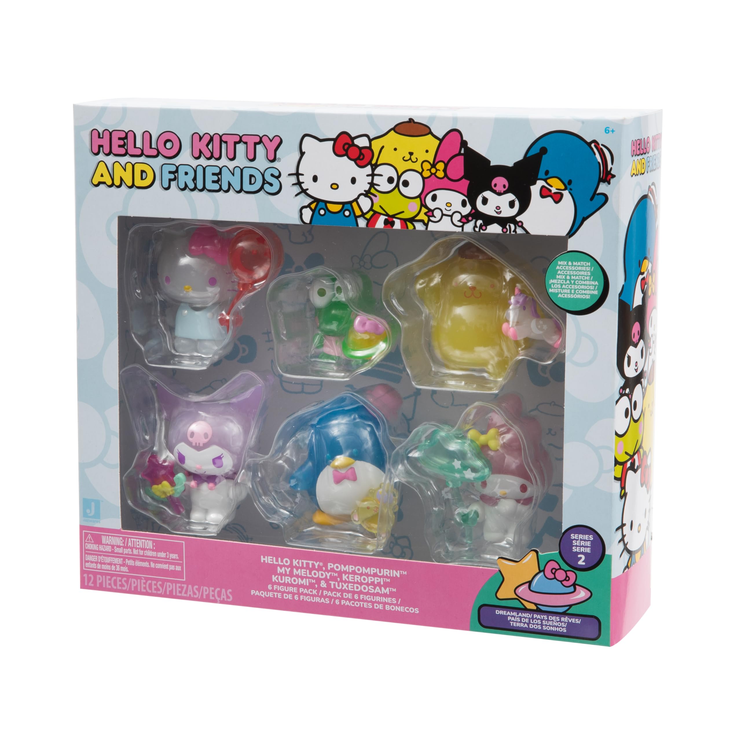 Hello Kitty 2-Inch Figure 6 Pack - Collectible Mini Figures Set with Unique Outfits 10
