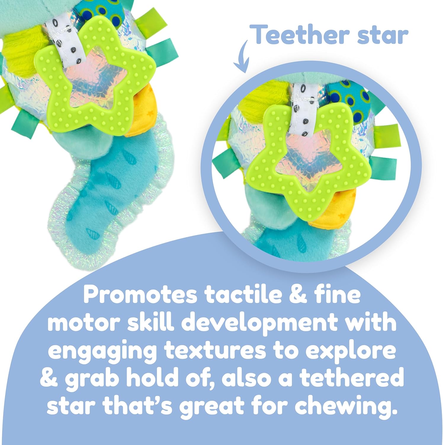 Lamaze Alise the Axolotl - Sensory Pram Toy for Babies 0-6 Months+ 6