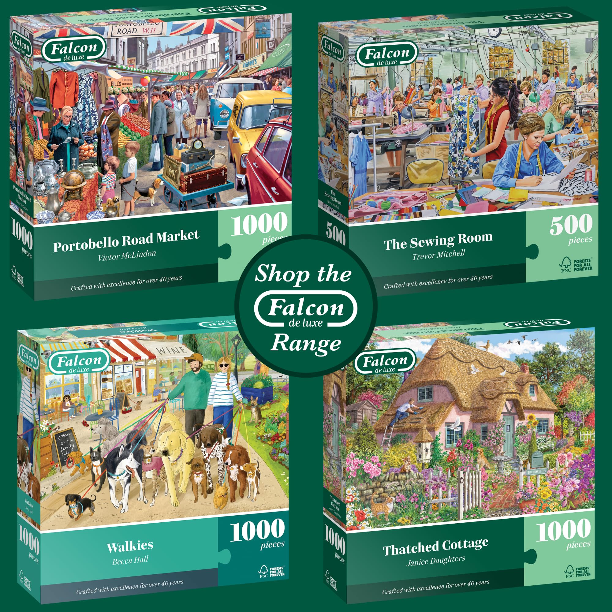 Falcon Portobello Road Market Jigsaw Puzzle - 1000 Pieces | 68cm x 49cm 5