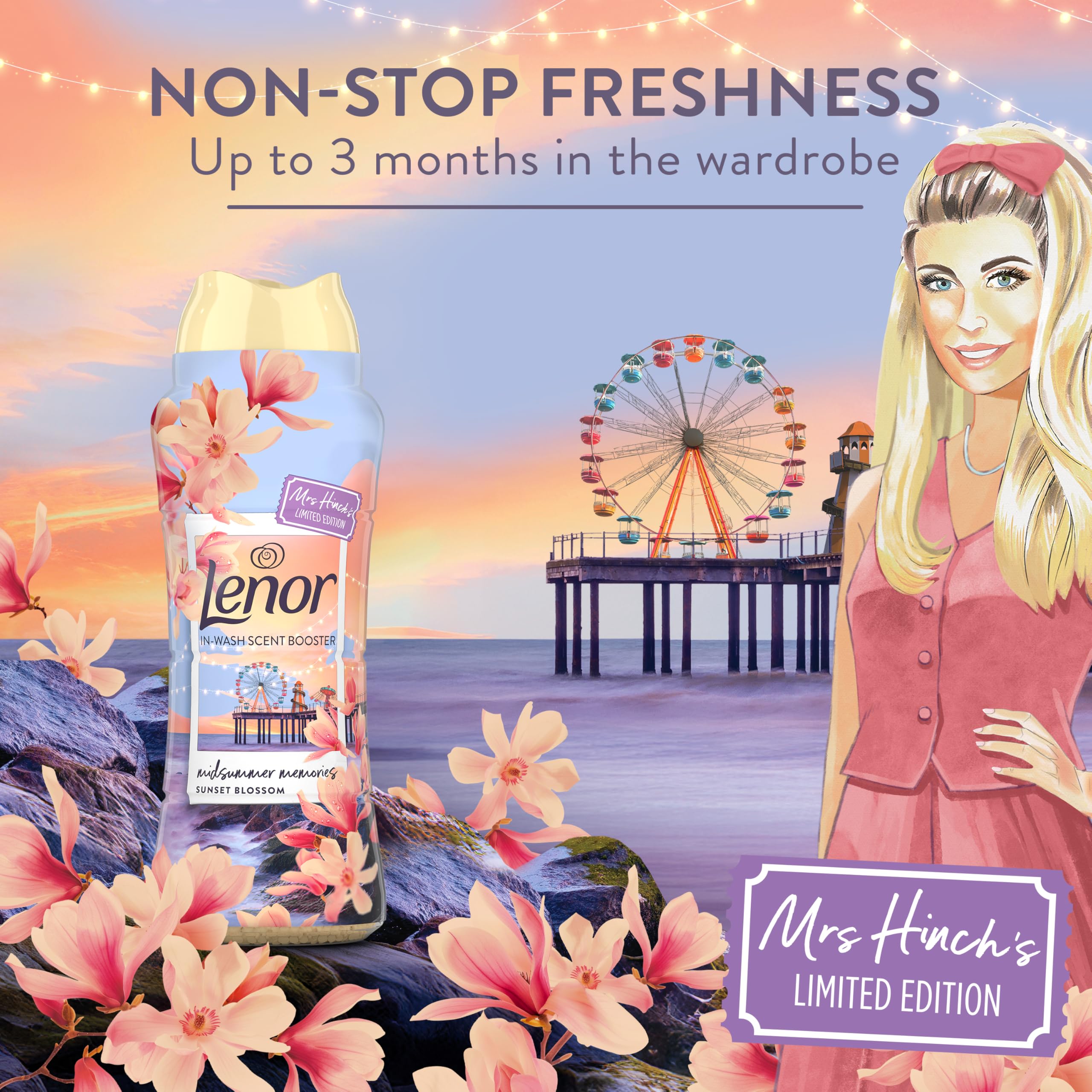 Lenor Scent Boosters - Midsummer Memories, 495g, Non-Stop Freshness Up To 12 Weeks