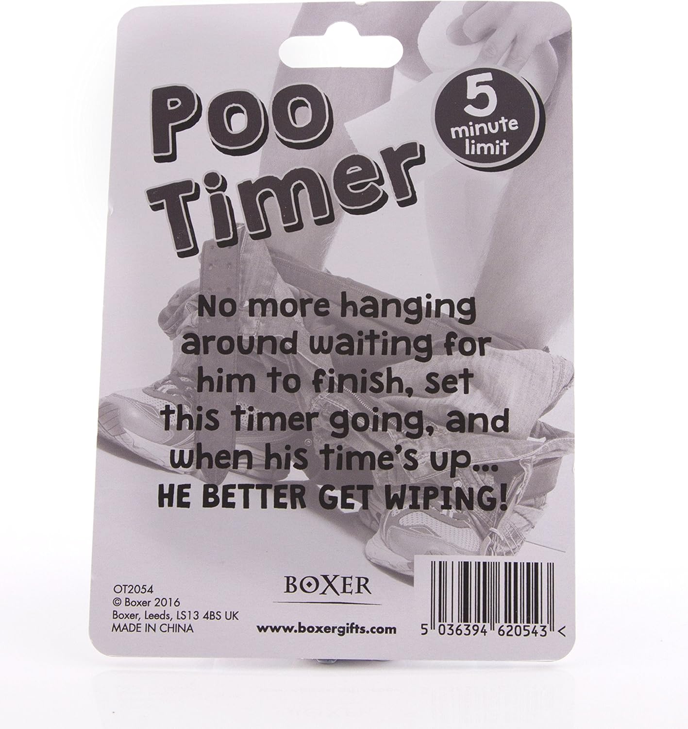 Boxer Gifts OT2054 Poo Toilet Timer - Funny Novelty Gift for Men, 3 Years and Up 5