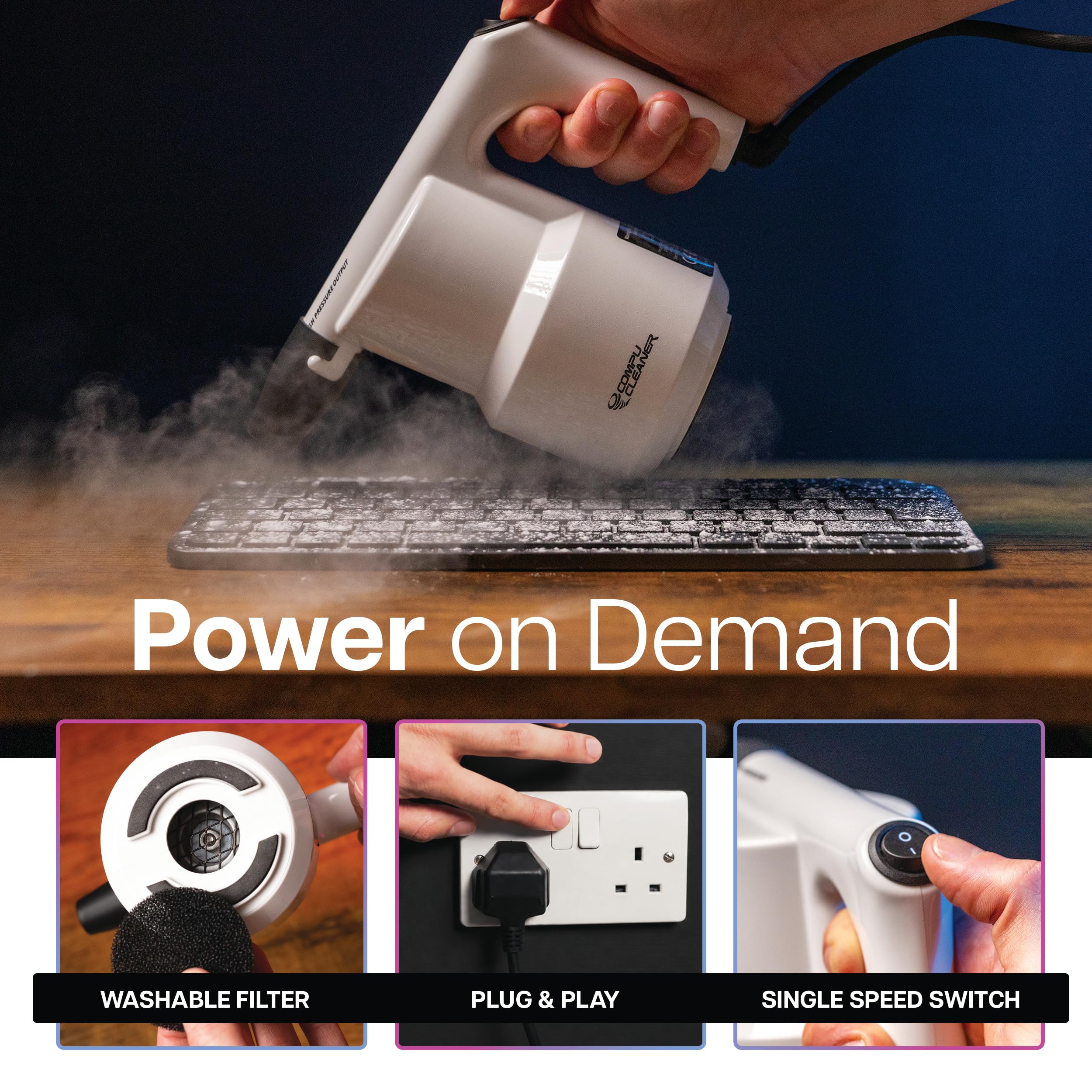 IT Dusters CompuCleaner Original Electric Air Duster Blower for PC, Laptop, Console Cleaning | 500W Motor 4
