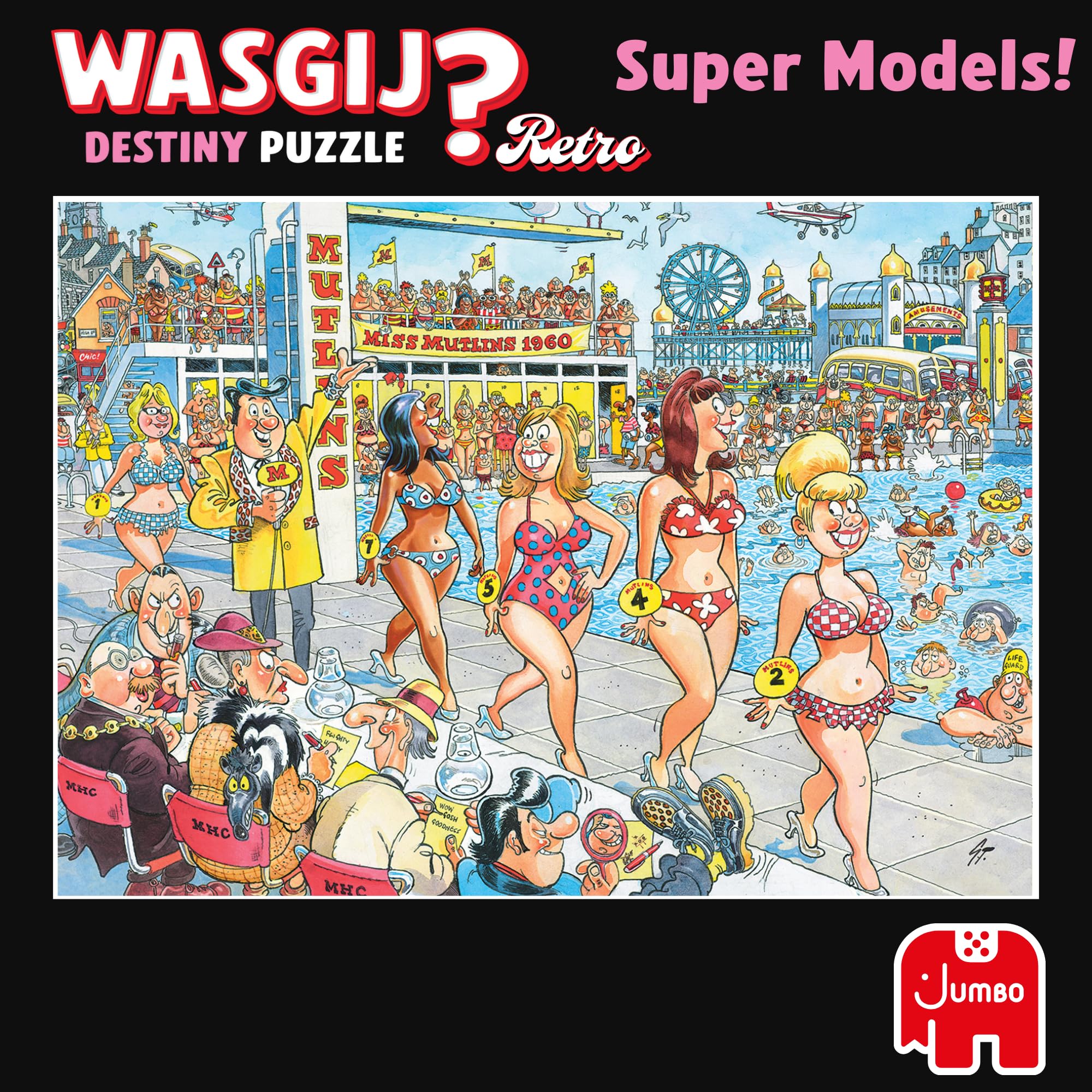 Wasgij Retro Destiny 9: Super Models - 1000 Piece Jigsaw Puzzle for Adults 3