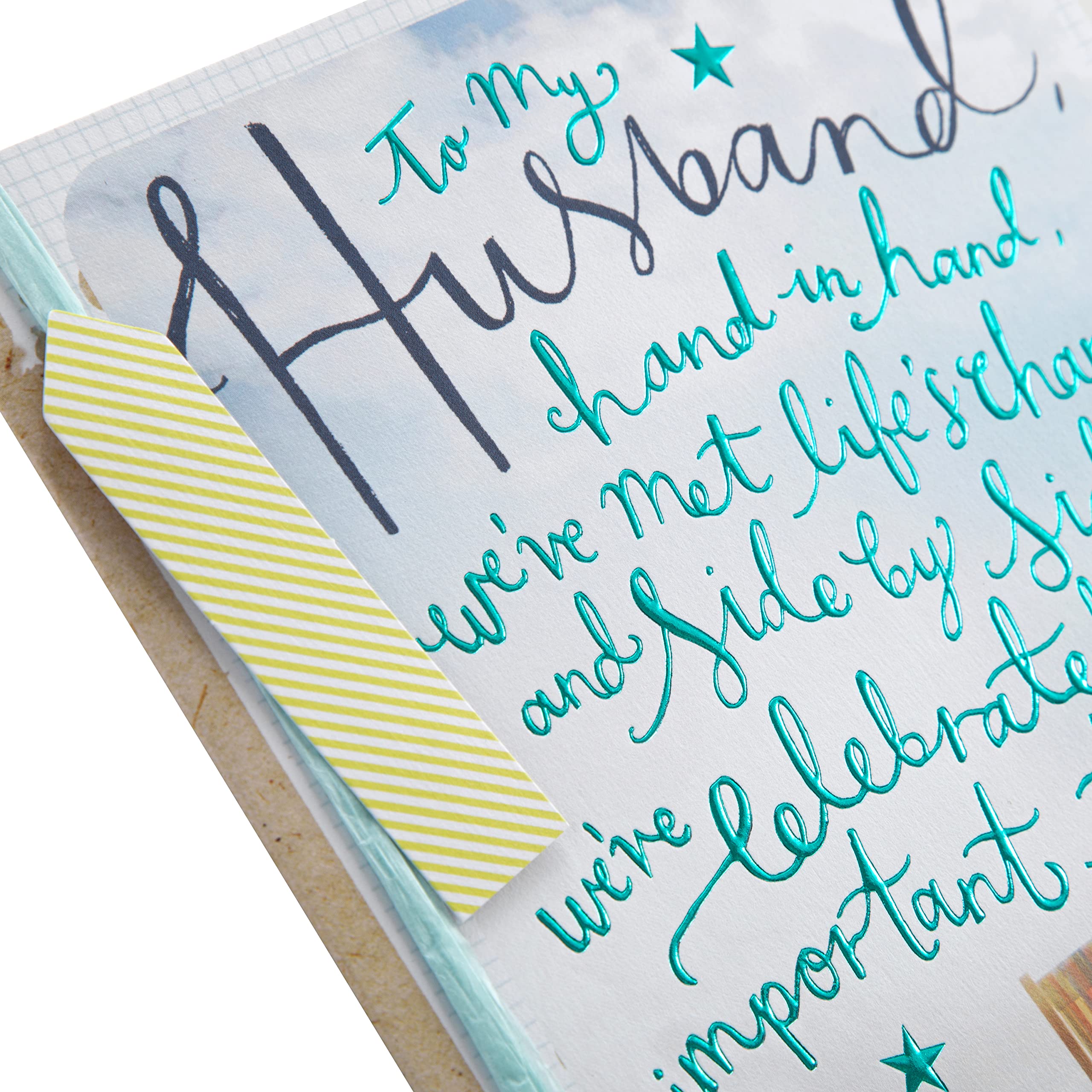 Hallmark Husband Birthday Card with Die Cut & Foil Details | 22.8 cm x 15.9 cm 7
