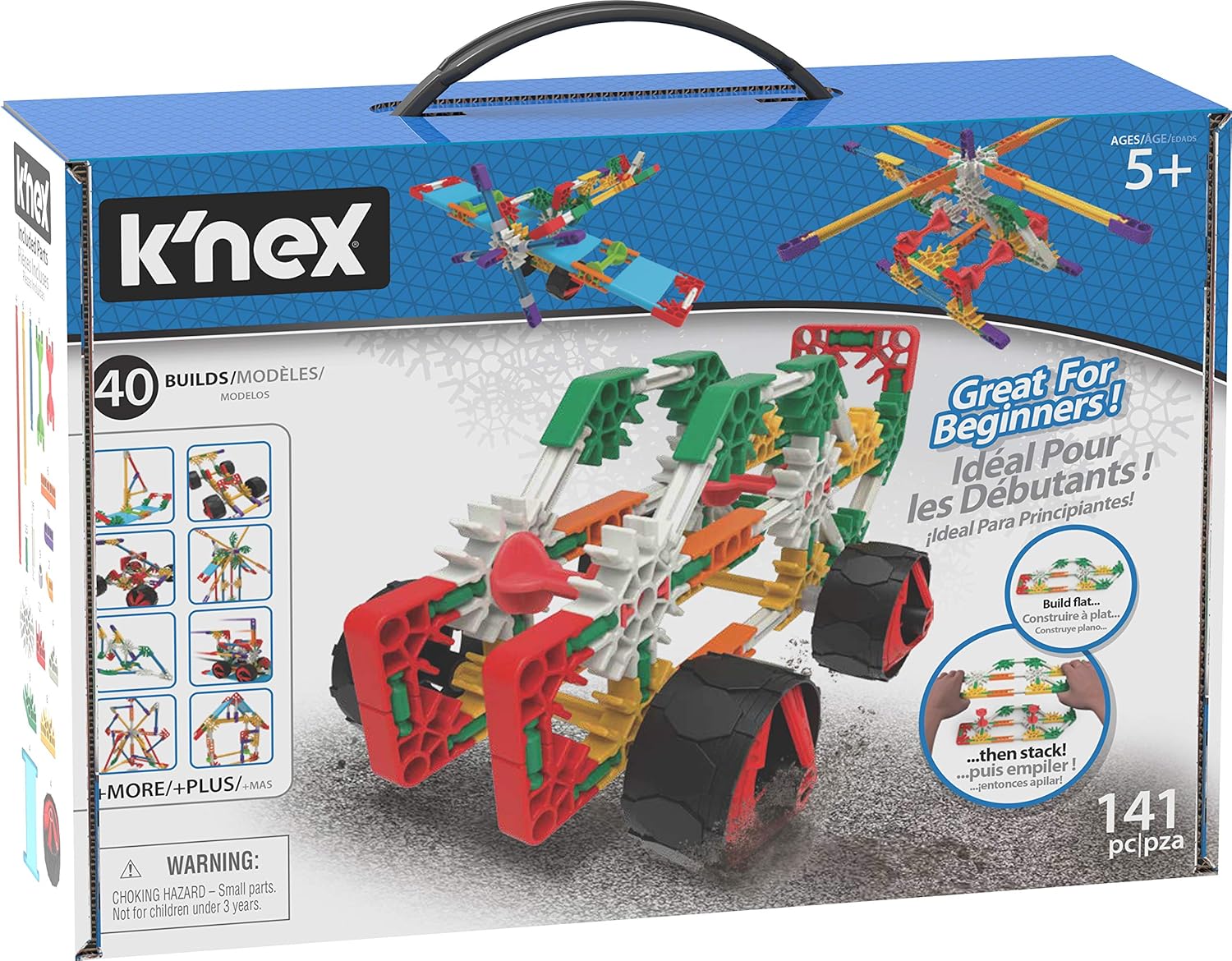 K'NEX Beginner 40 Model Building Set - 141-Piece Educational Construction Toy for Kids 5+