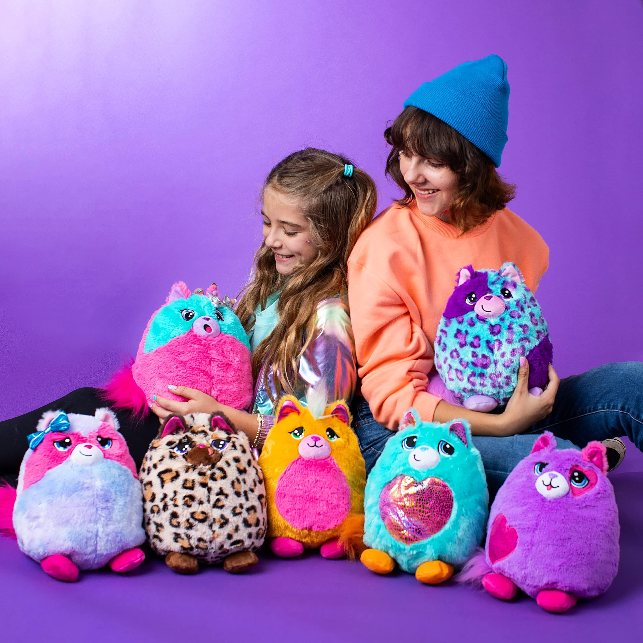 Basic Fun 03936 Surprise Cat Plush, Cuddly Soft Toy For Girls And Boys, Suitable For Kids Aged 4+, Assorted 7