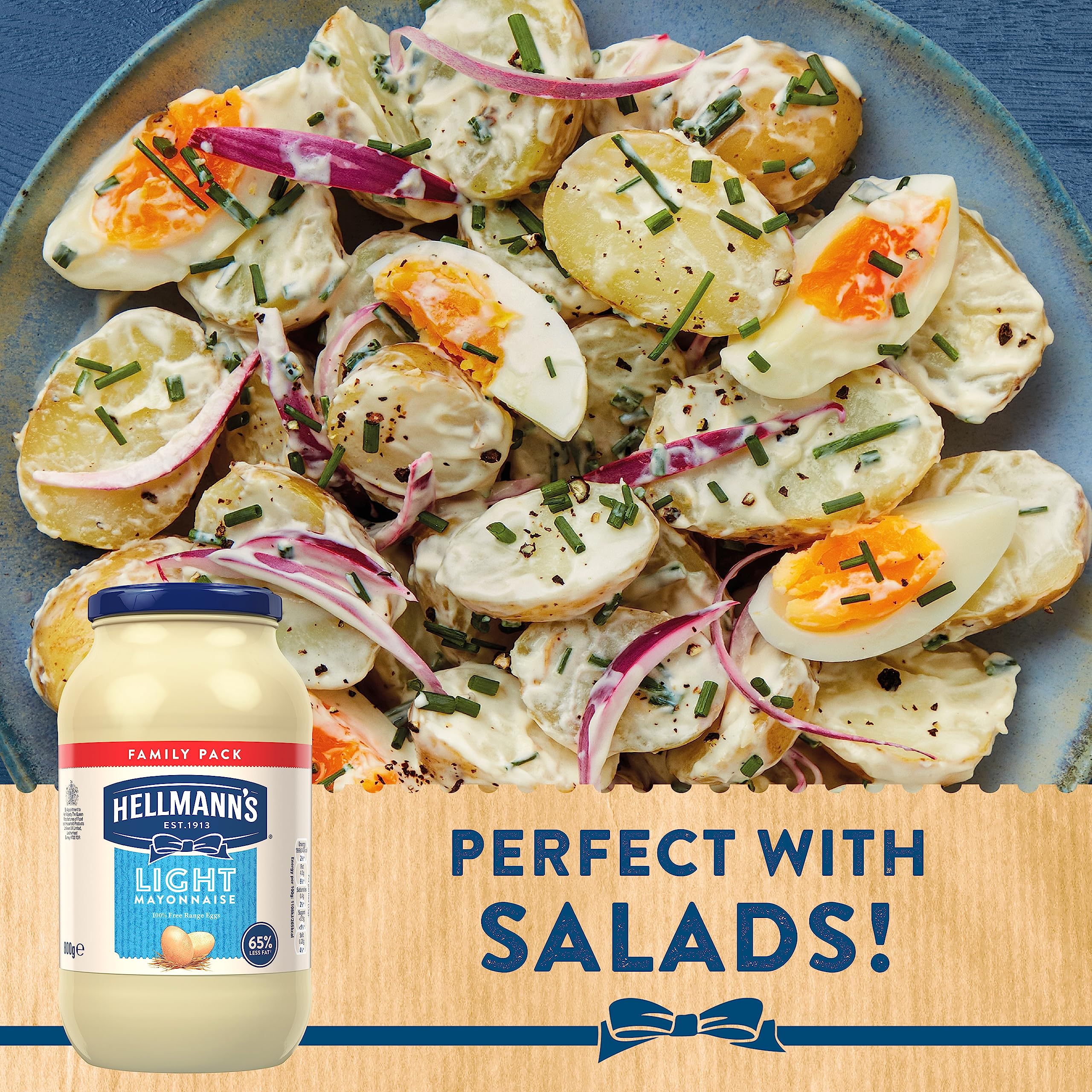 Hellmann's Light Mayonnaise - 60% Less Fat with Free-Range Eggs
