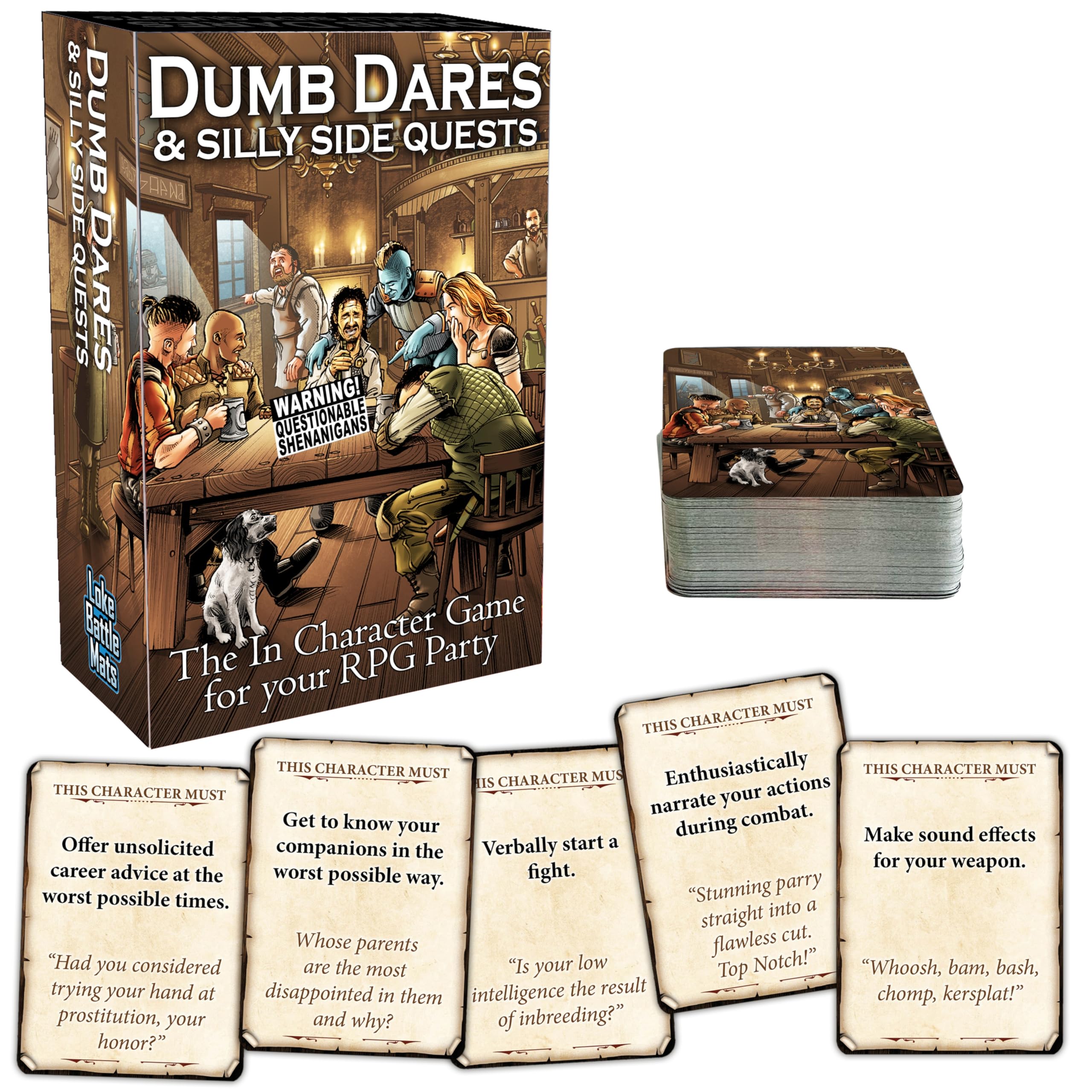 Loke Battlemats Dumb Dares &amp; Silly Side Quests Kartenspiel 6