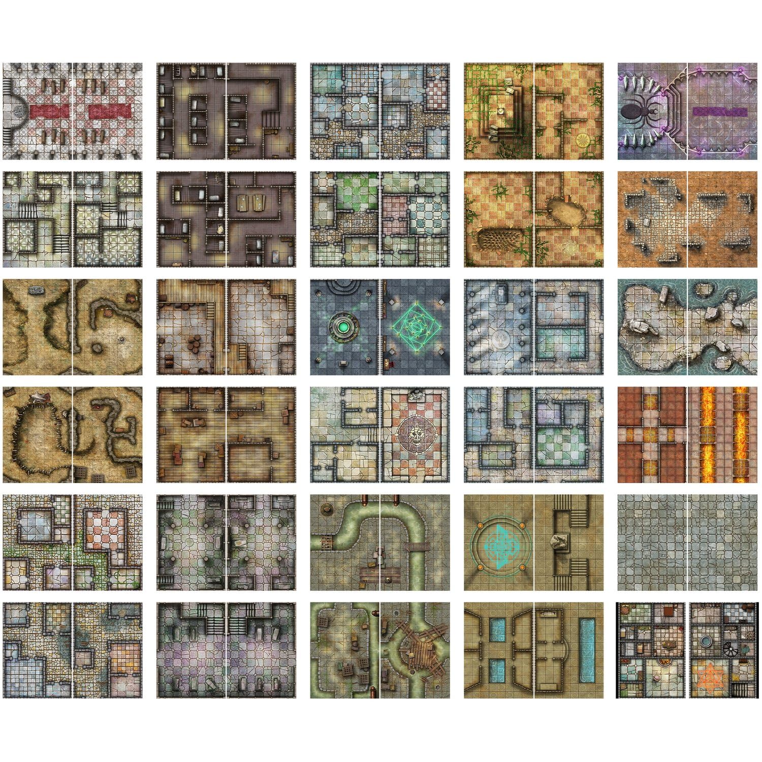 Loke BattleMats Big Book of Battle Mats Cells & Shrines