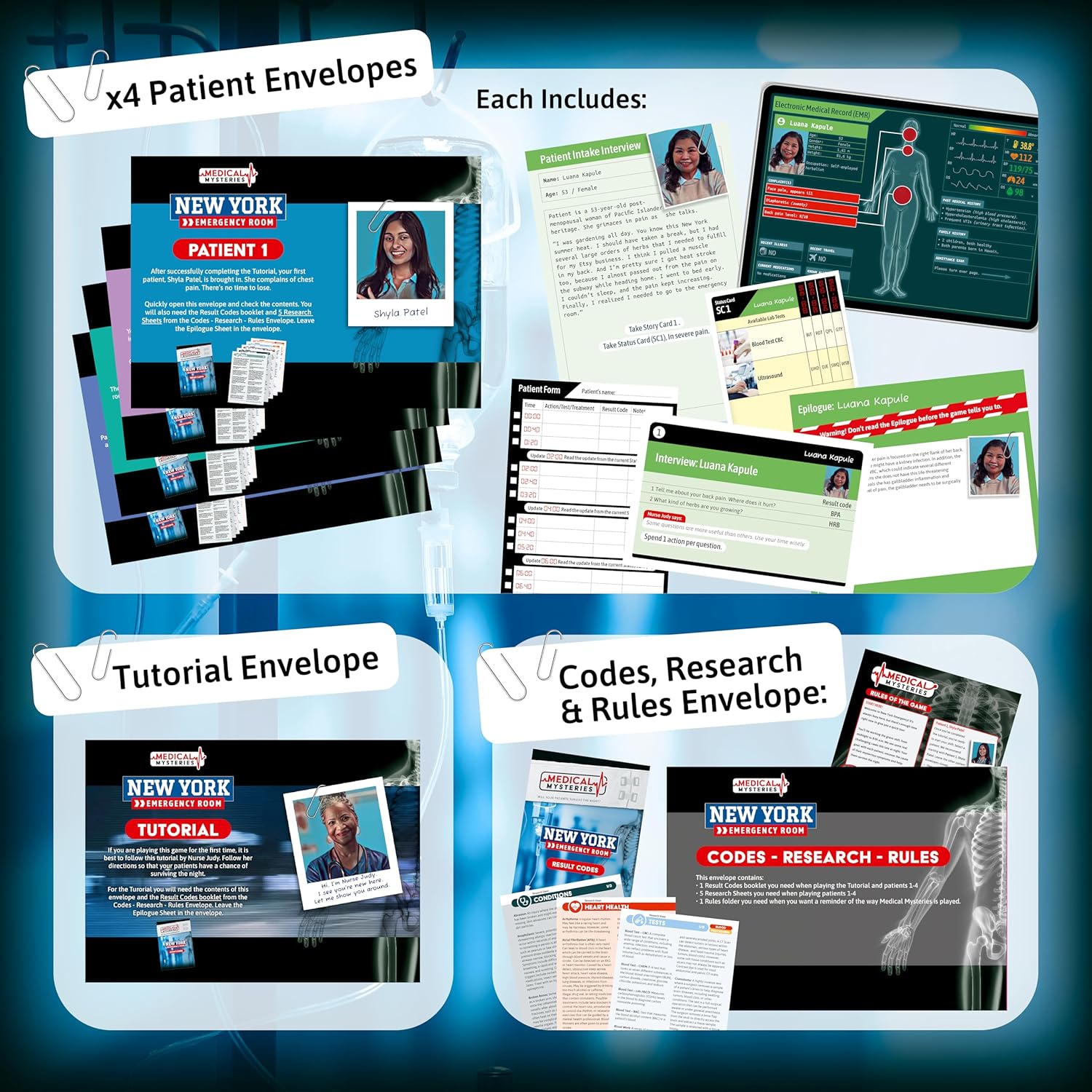 Fat Brain Toys Medical Mysteries Board Game - Cooperative Strategy Game for Adults & Teens