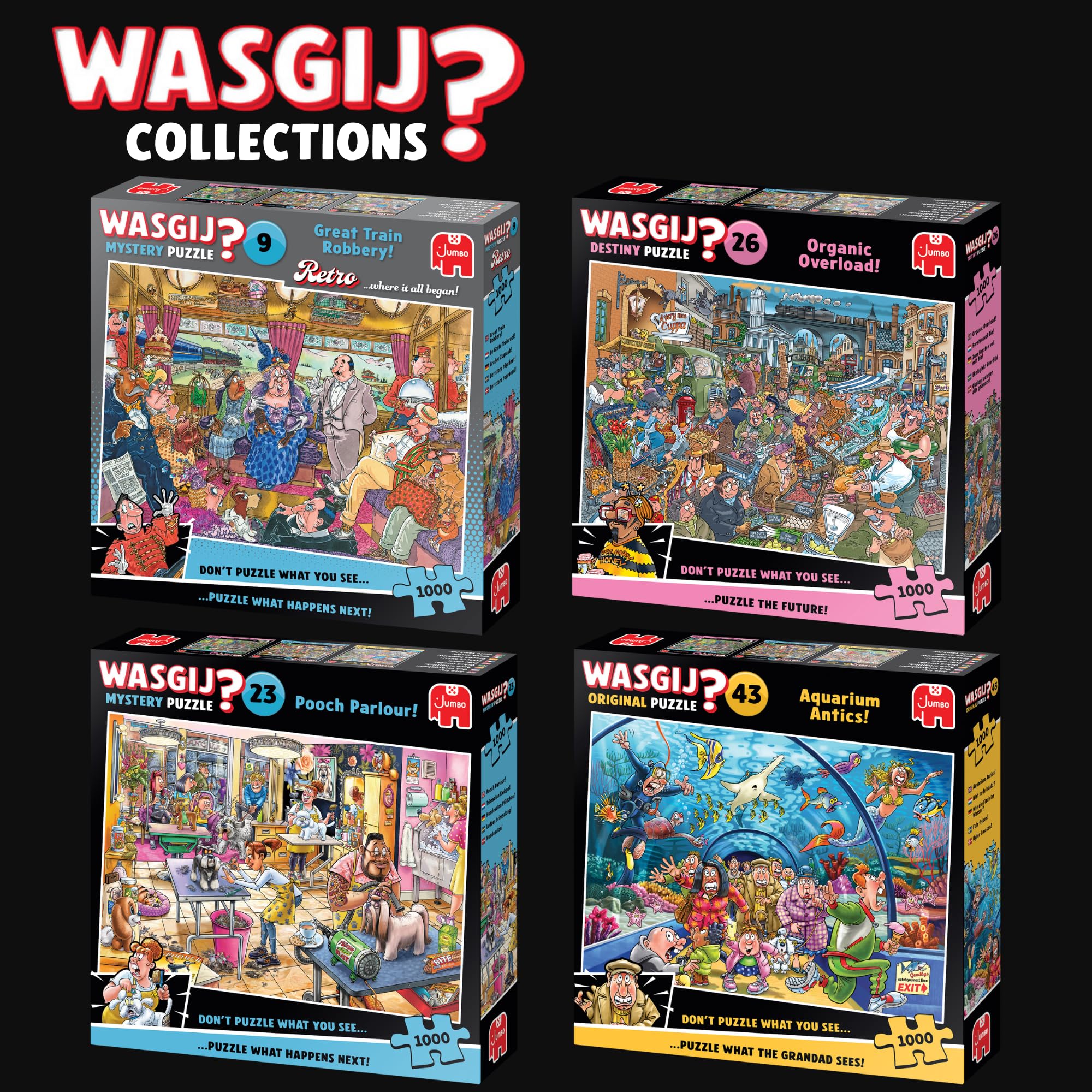 Wasgij Retro Mystery 9: The Great Train Robbery - 1000 Piece Puzzle for Adults 3