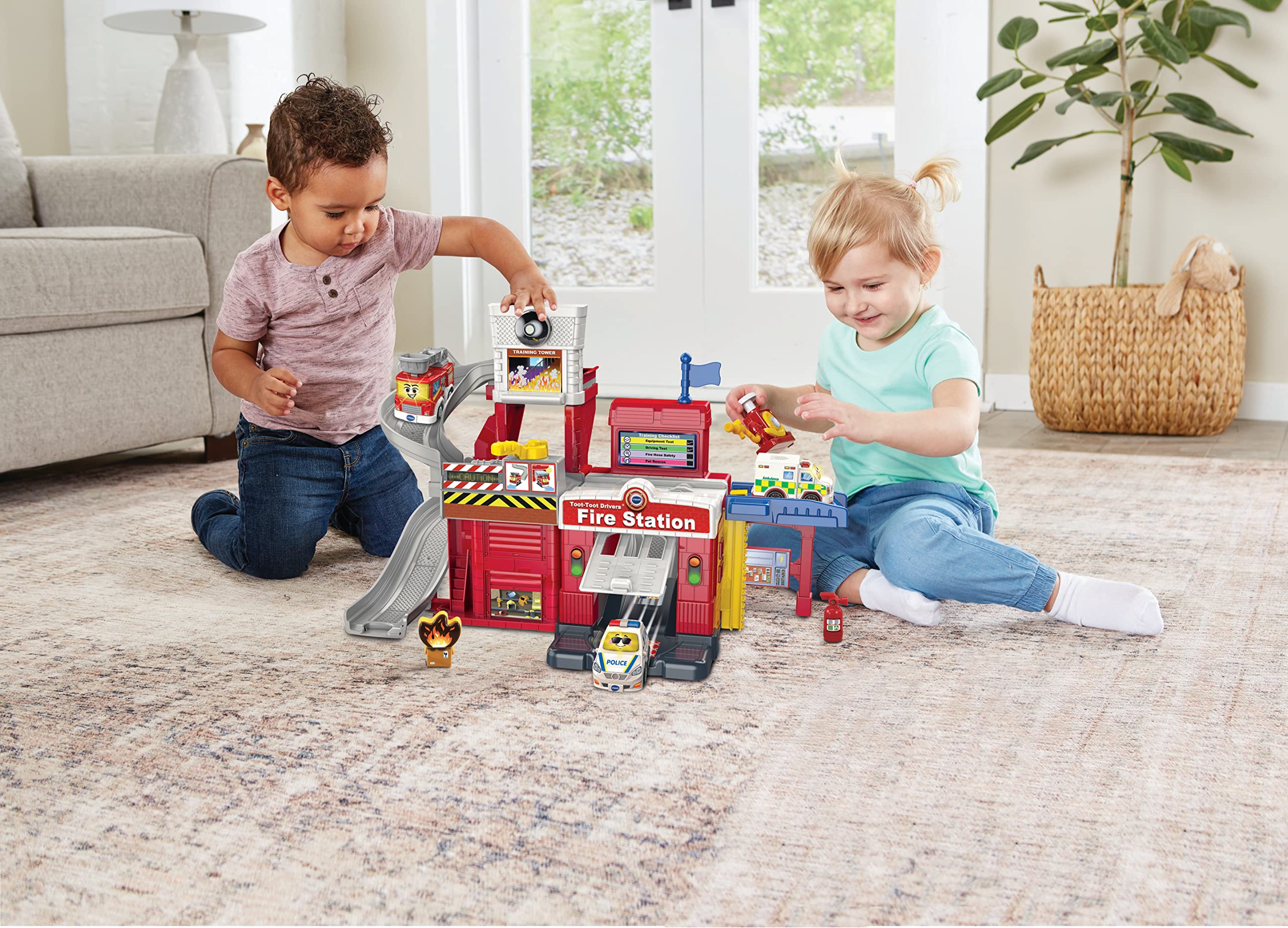 VTech Toot-Toot Drivers Fire Station Playset with Interactive SmartPoint Fire Engine | Ages 1-5 7