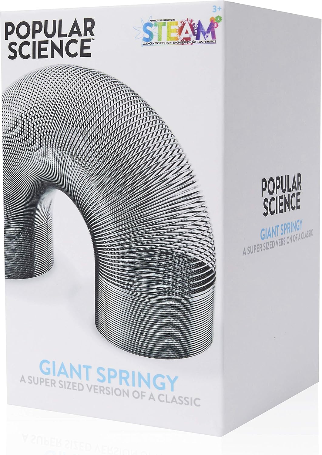 POPULAR SCIENCE Giant Springy Metal Helix Toy - Super-Size Stretchy Spring for Sensory Play & STEM Learning 4