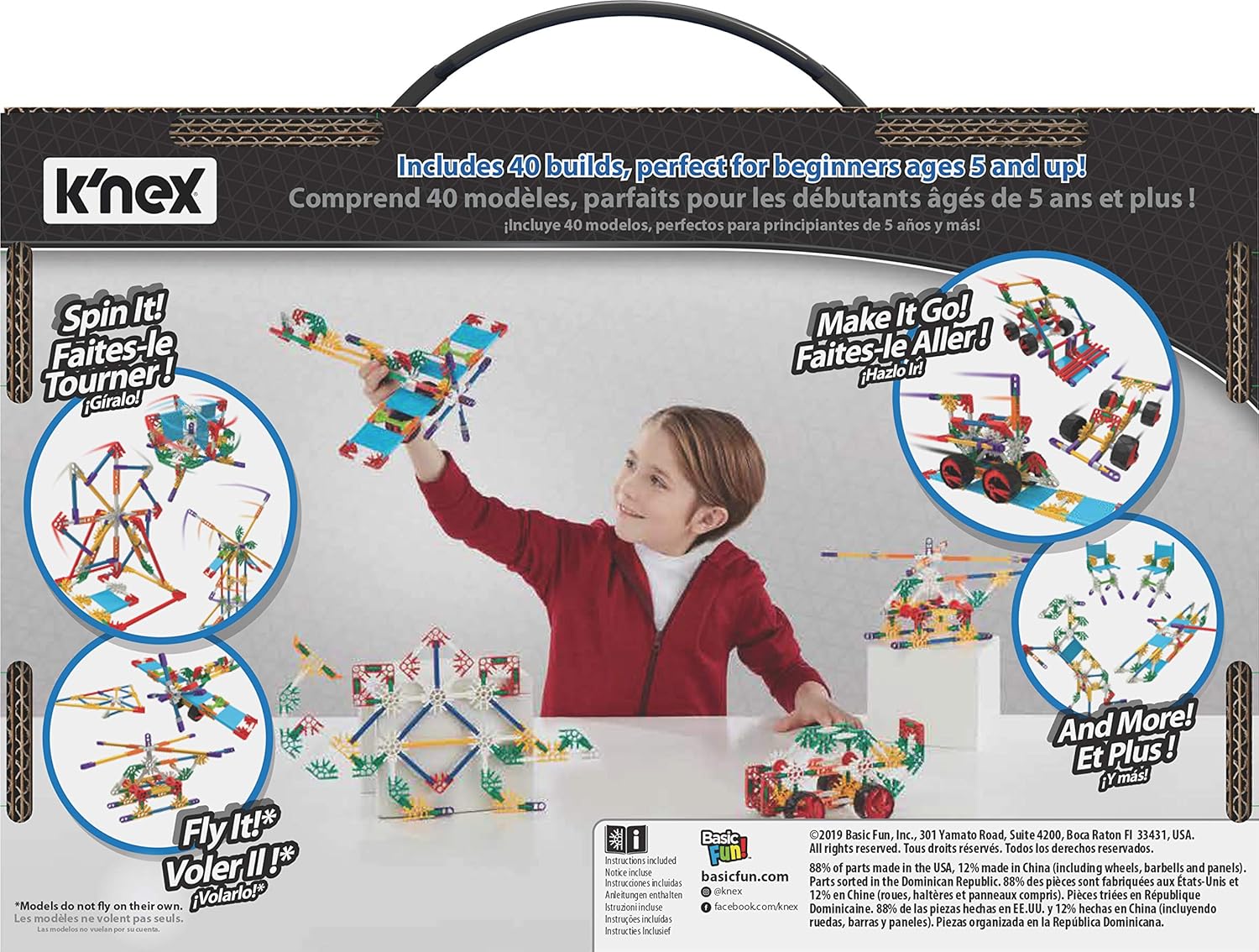 K'NEX Beginner 40 Model Building Set - 141-Piece Educational Construction Toy for Kids 5+ 10