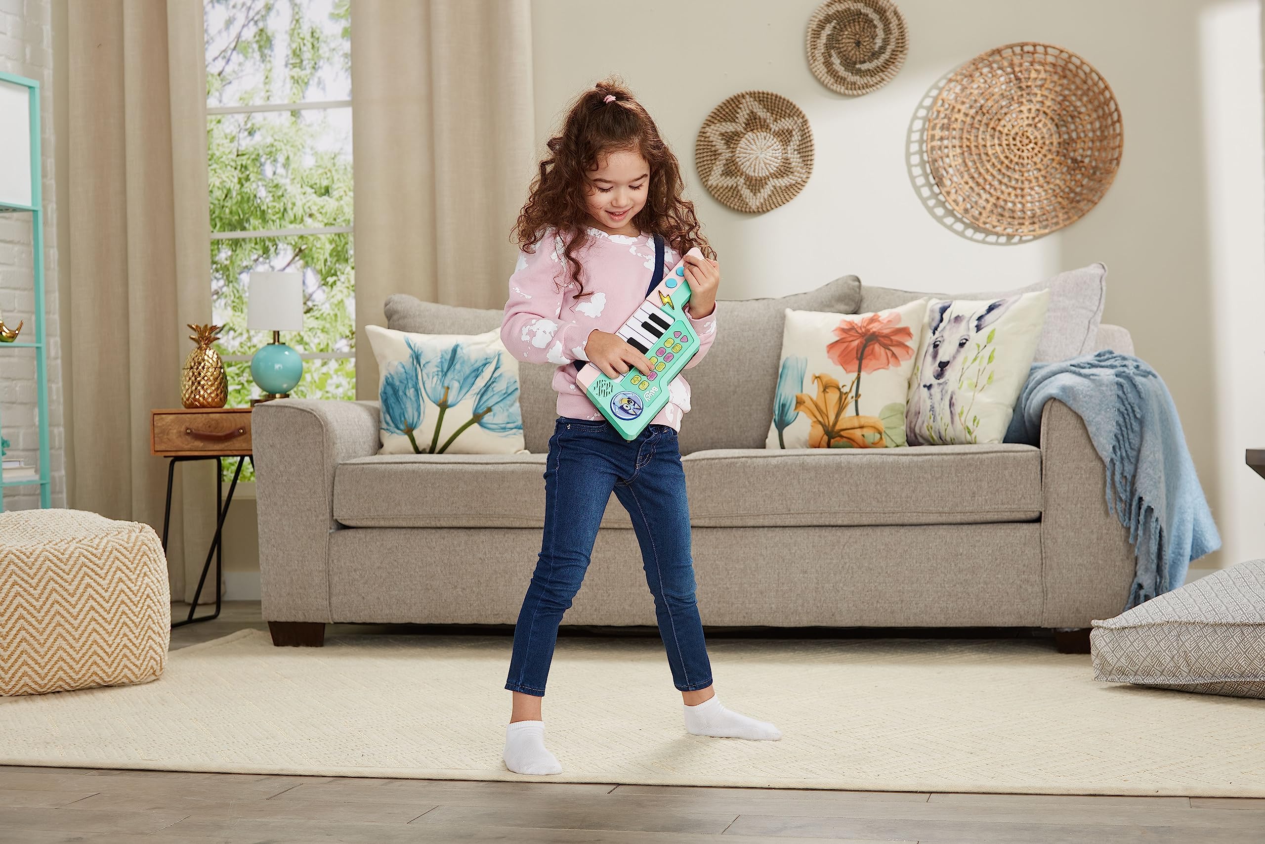 VTech Bluey Keytar - Official Musical Toy with 5 Instrument Sounds & Character Phrases