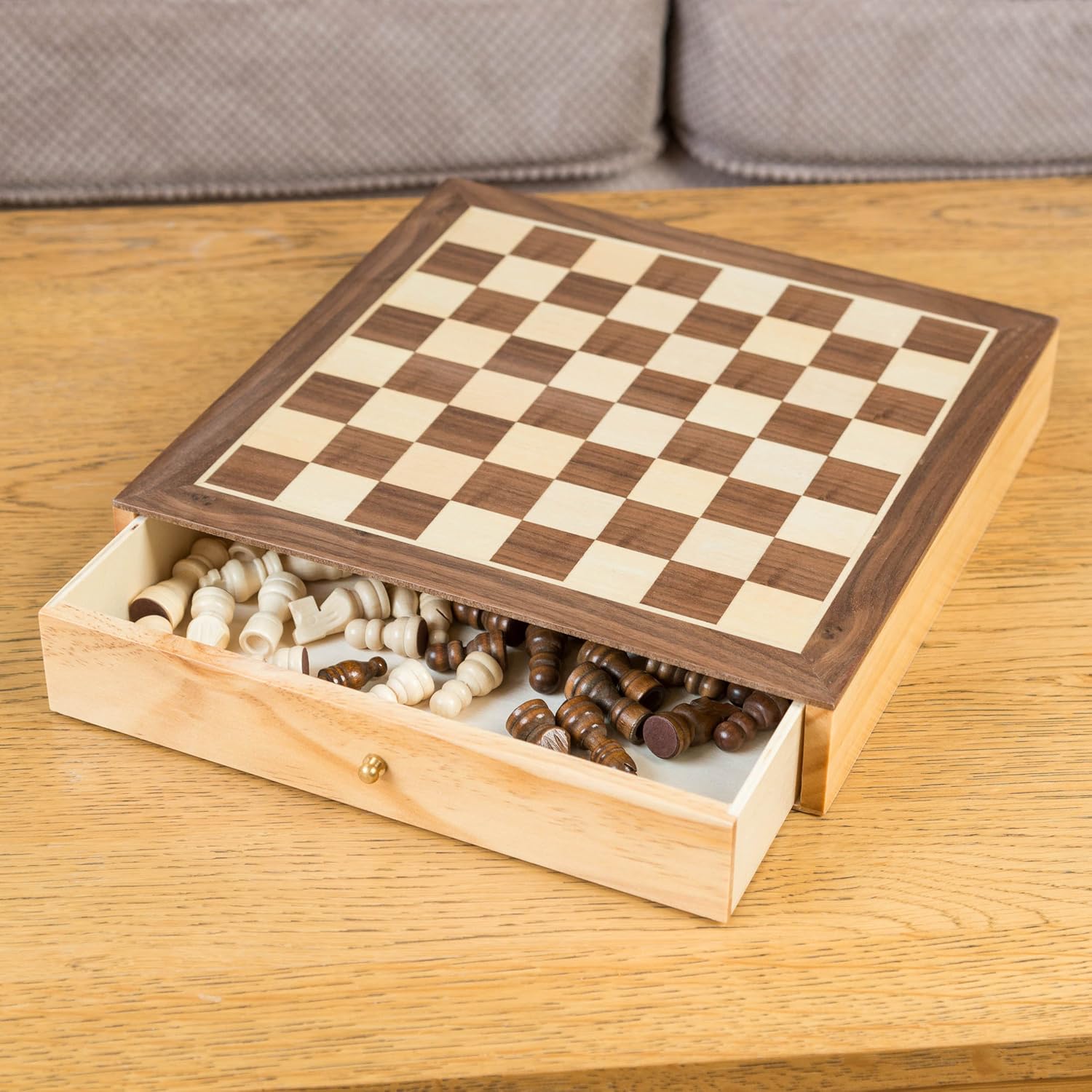 Toyrific Chess and Draughts 2-in-1 Wooden Board Game Set 6