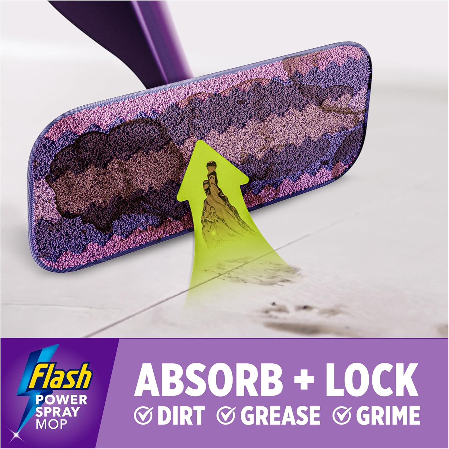 Flash Powermop Bodenreiniger-Starter-Set – Sprühmopp mit waschbarem Mikrofaser-Pad 8