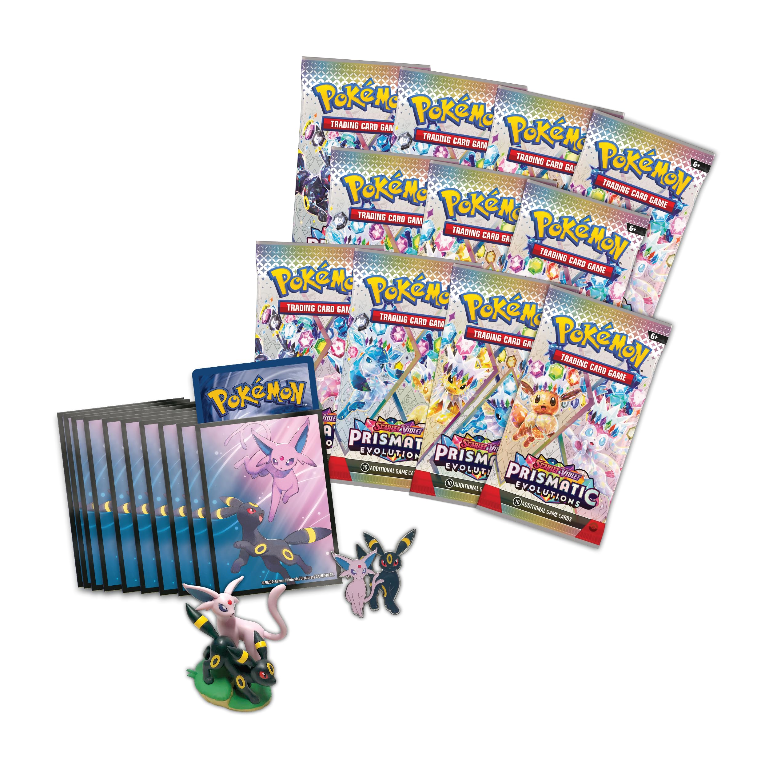 Pokémon TCG: Scarlet & Violet—Prismatic Evolutions Premium Figure Collection | 11 Booster Packs