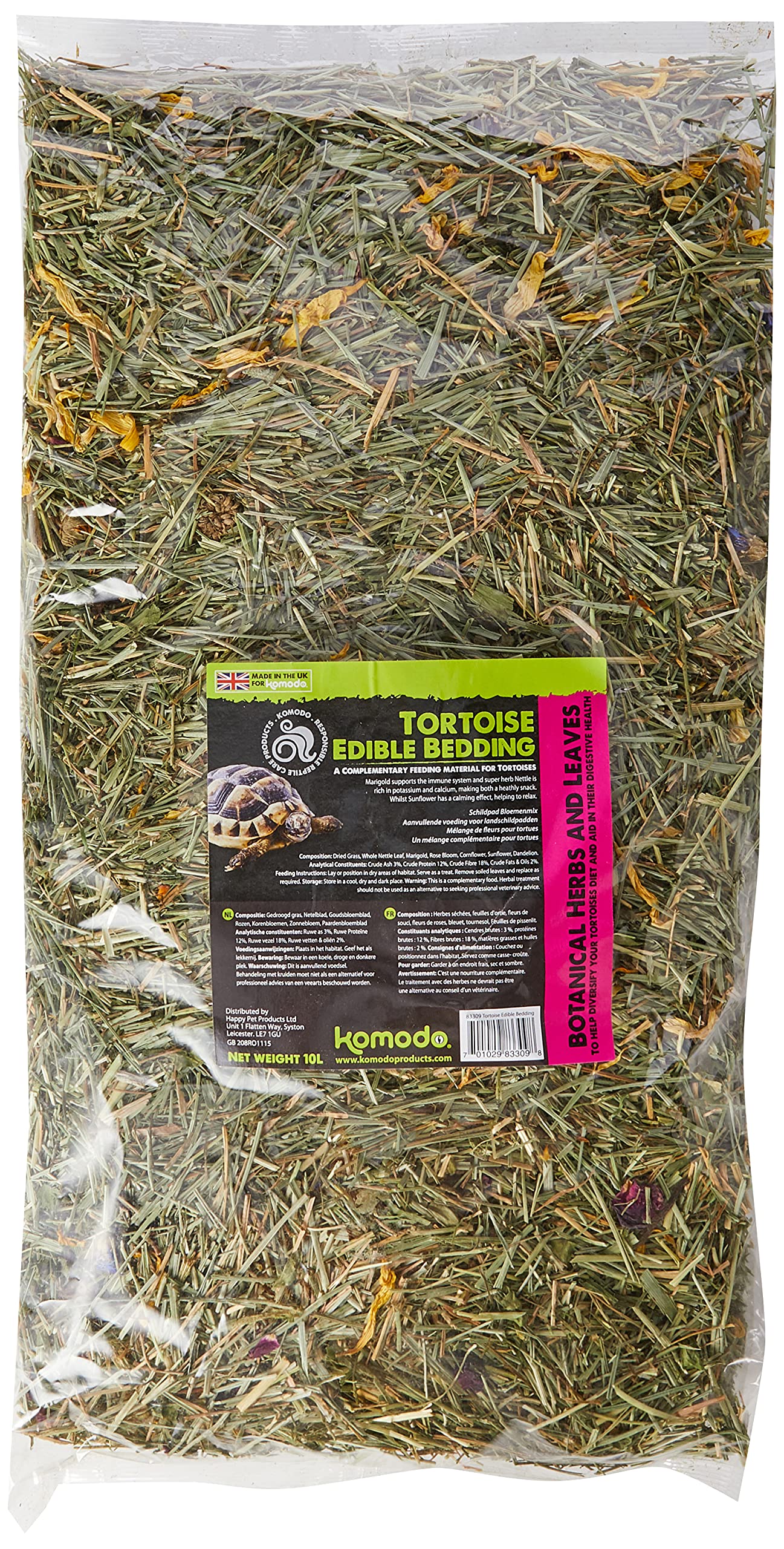 Komodo Edible Tortoise Bedding - All Natural Foraging Substrate | 10L 1