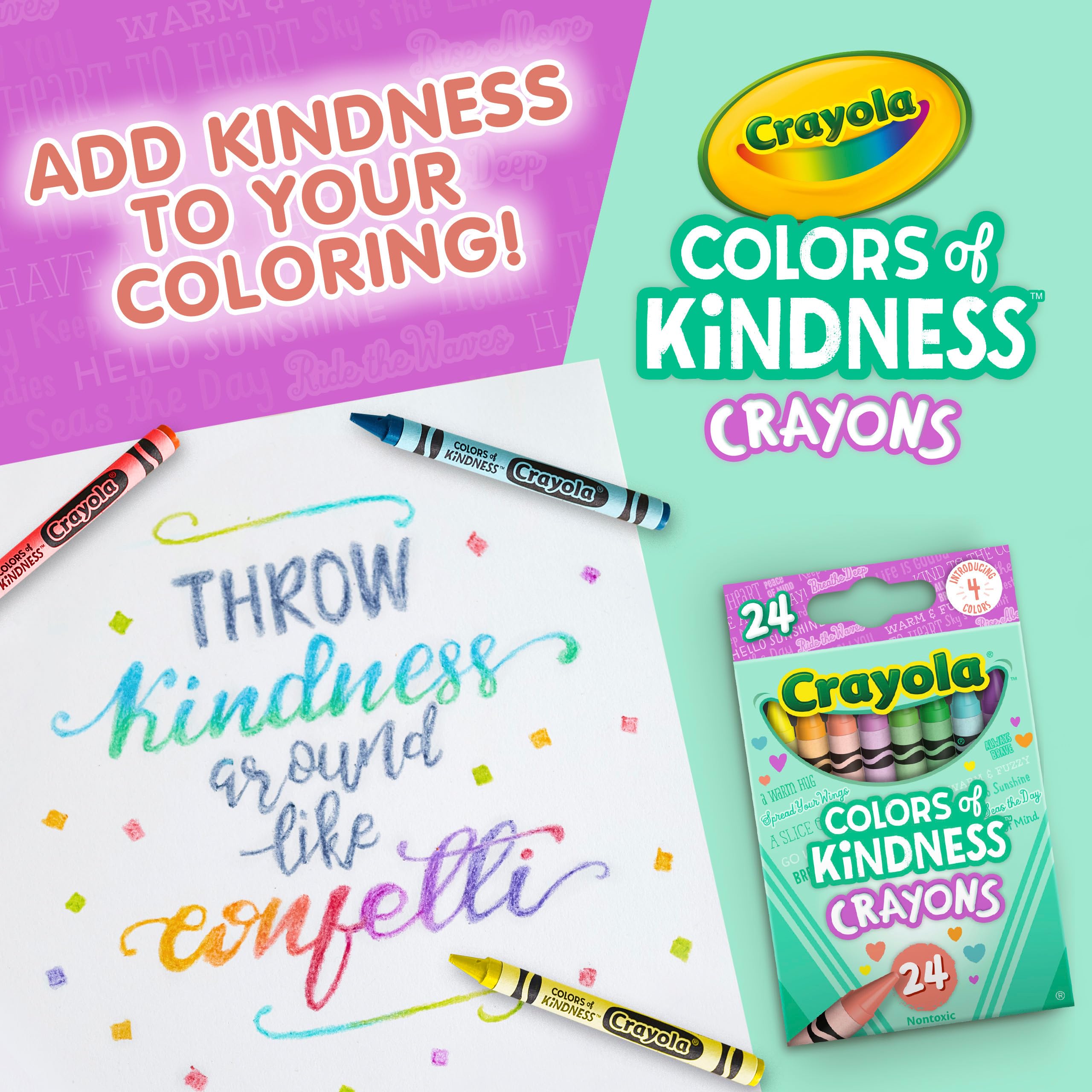 CRAYOLA Colours of Kindness Crayons - 24 Assorted Colors with Special-Edition Names 5