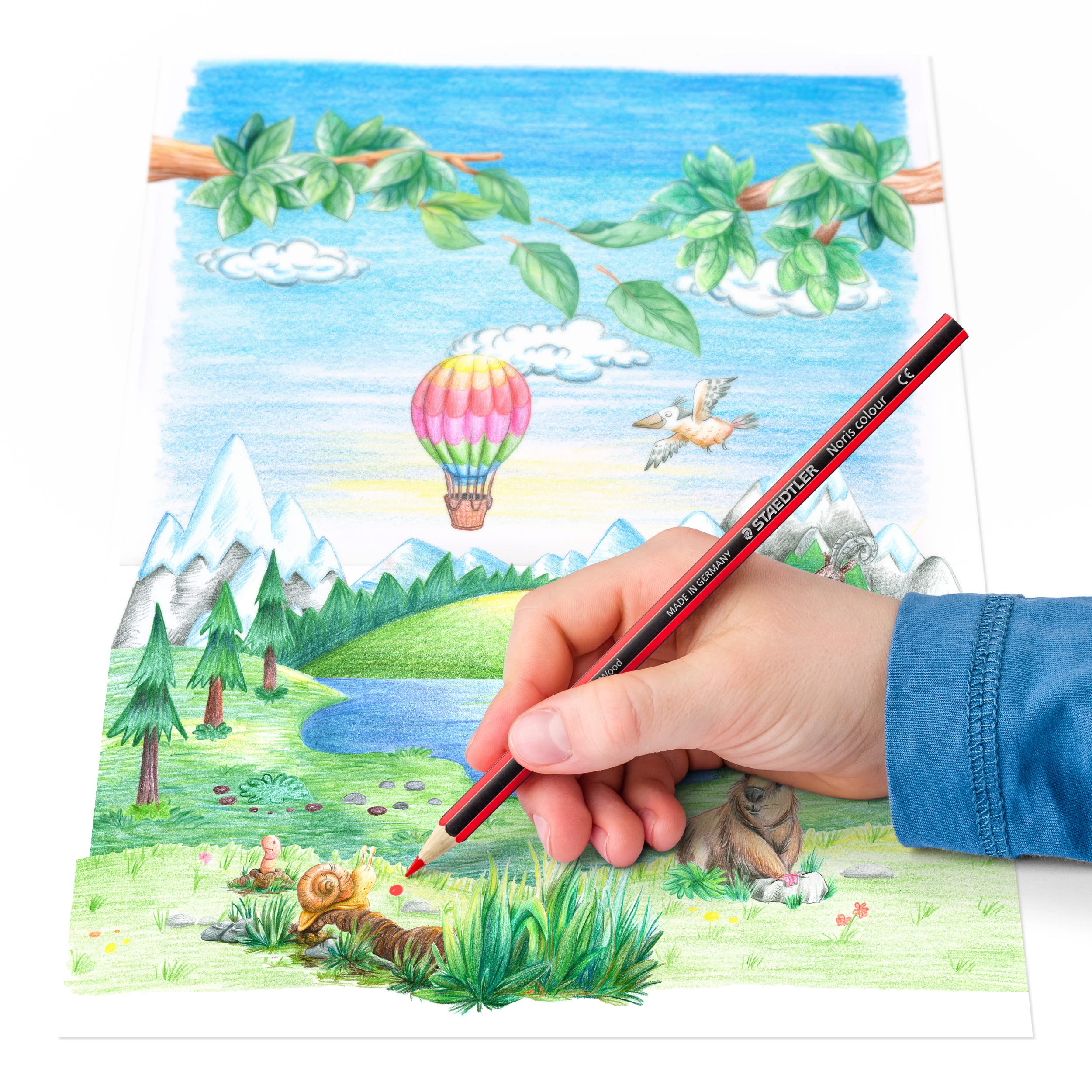 STAEDTLER Noris Colour Pencil - 36 Assorted Colours | Upcycled Wood | Pre-Sharpened 4