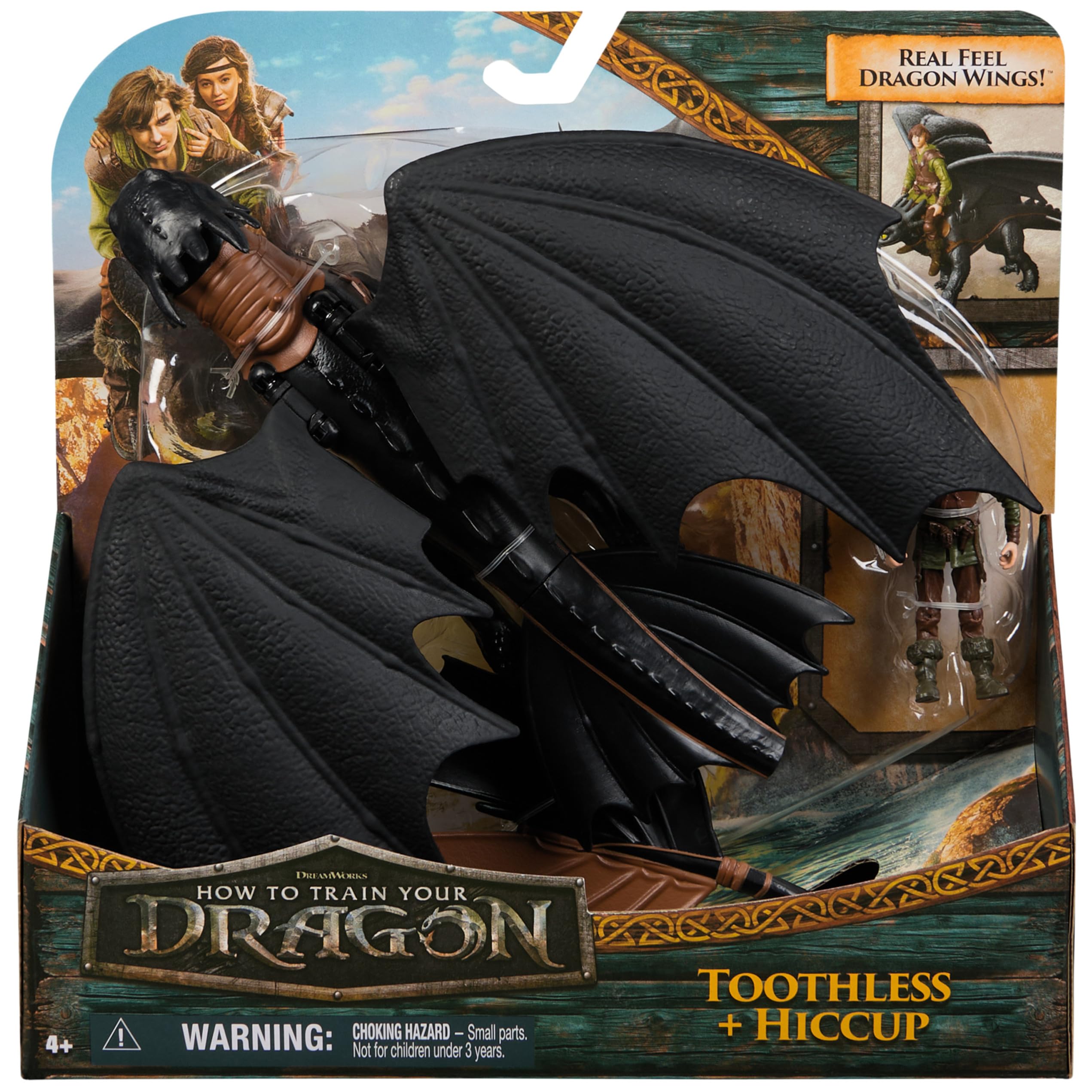 Dreamworks Dragons How to Train Your Dragon Toothless & Hiccup Roaring Minis - 7.5 cm Viking Figure with 33 cm Dragon Toy 9