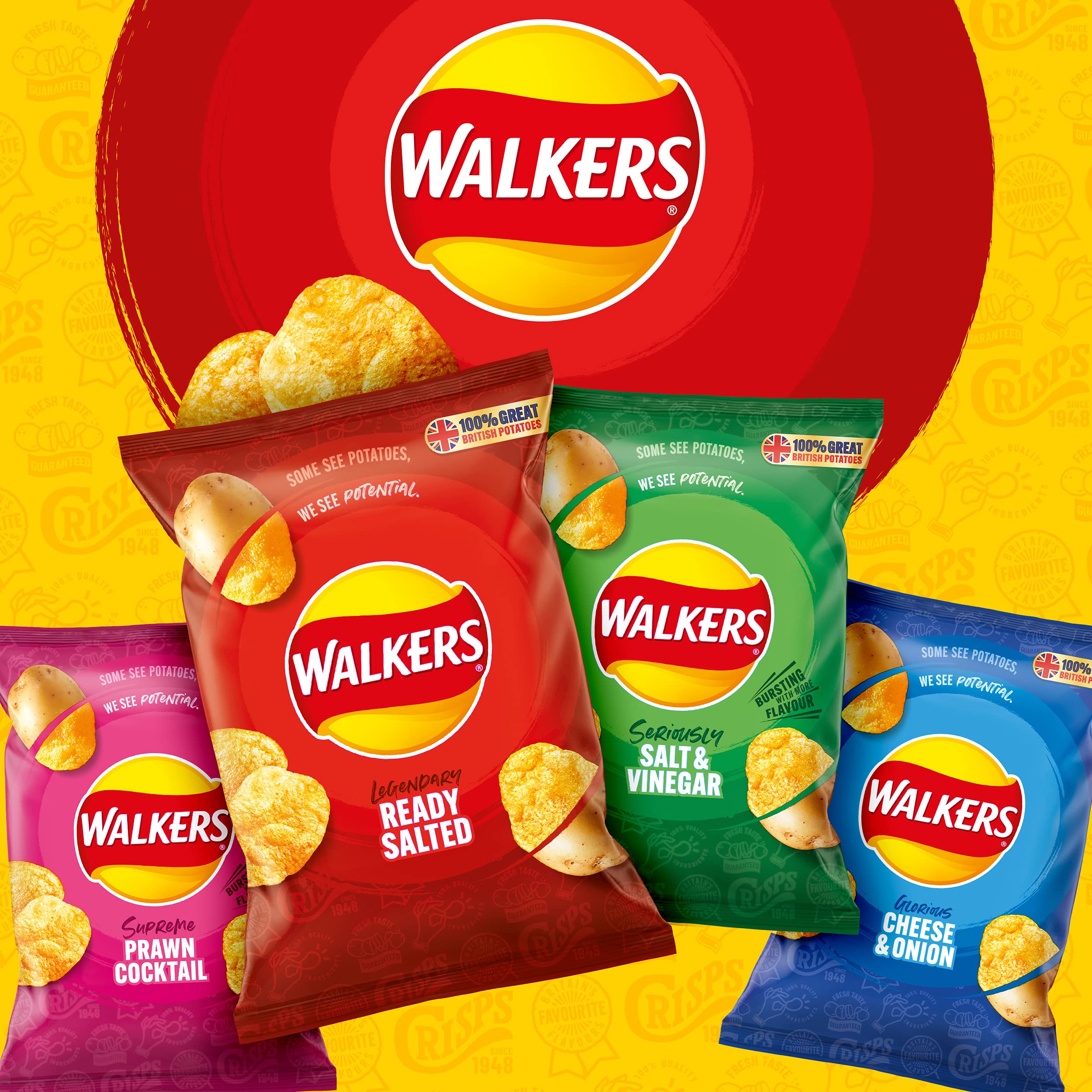 Walkers Prawn Cocktail Crisps Multipack 6 x 25g 4