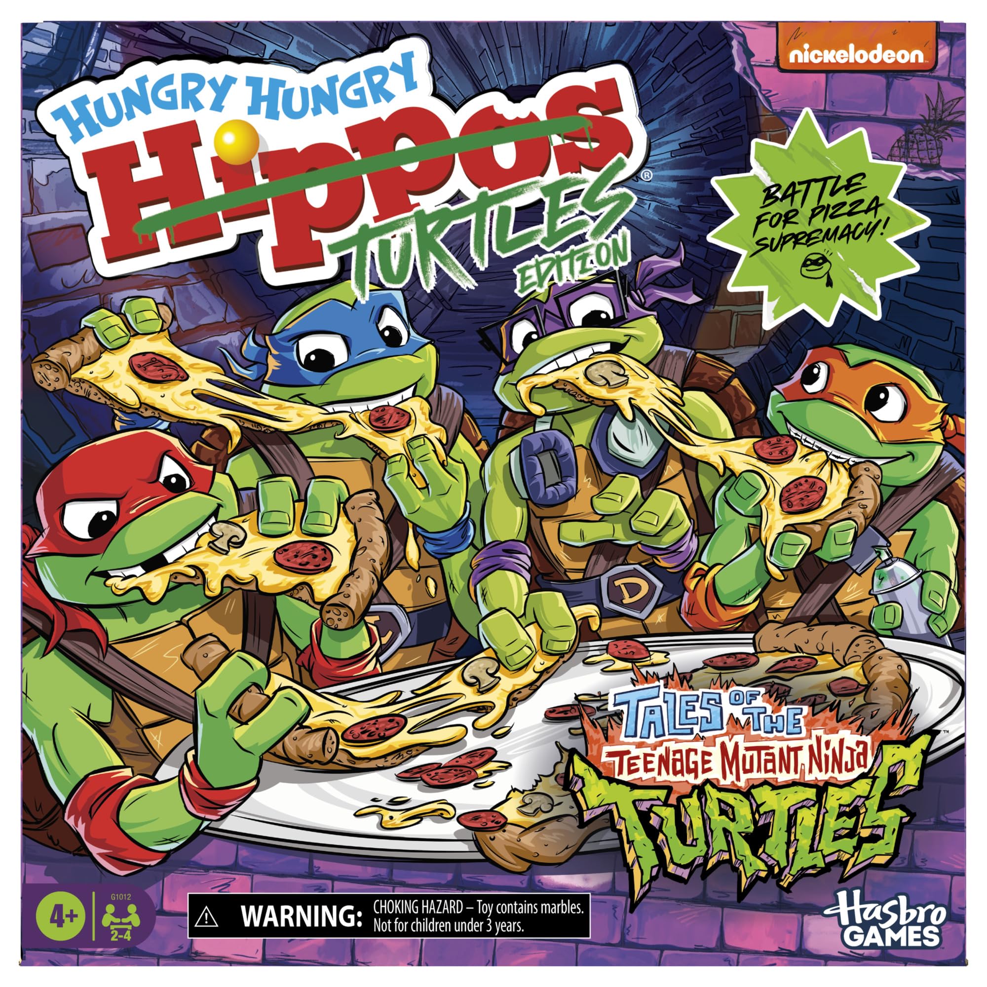 Hasbro Gaming Hungry Hungry Hippos Teenage Mutant Ninja Turtles Edition Board Game
