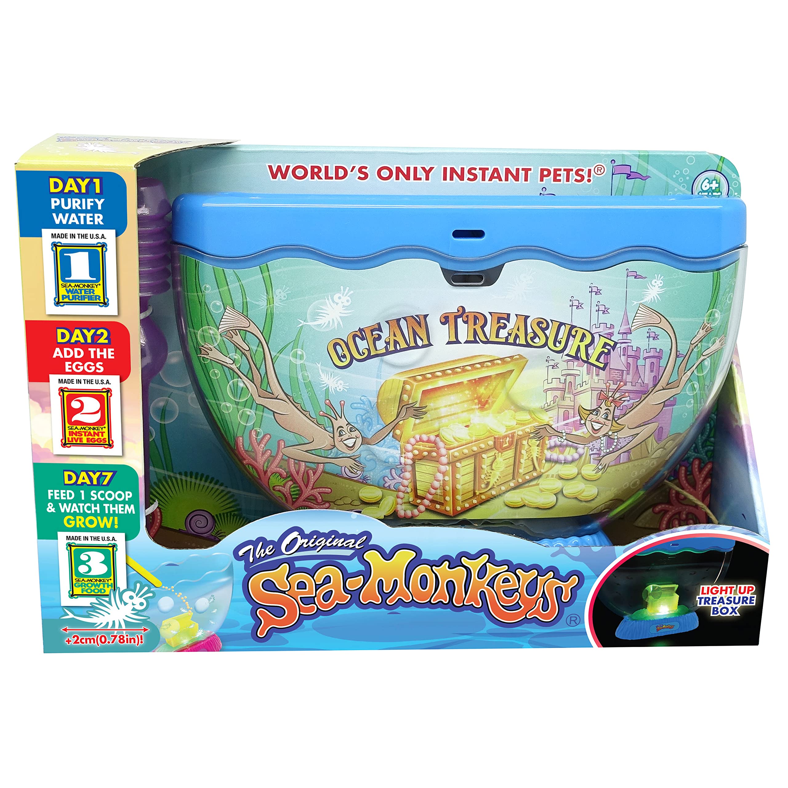 Sea Monkeys Ocean Treasure Aquarium - Educational Science Kit for Kids 6+ 8