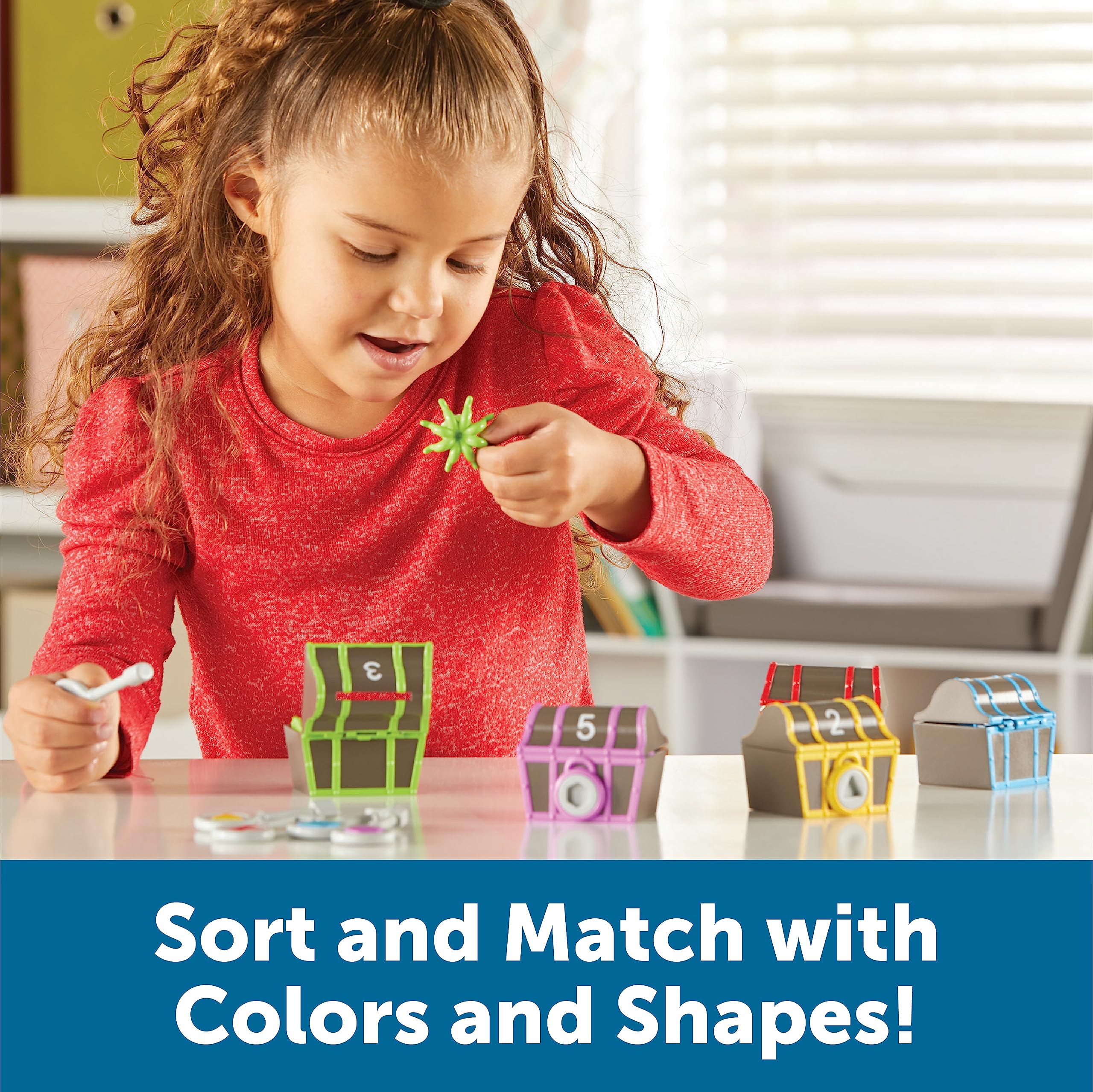 Learning Resources Sorting Surprise Pirate Treasure - Color & Shape Matching Toy for Ages 3+ 3