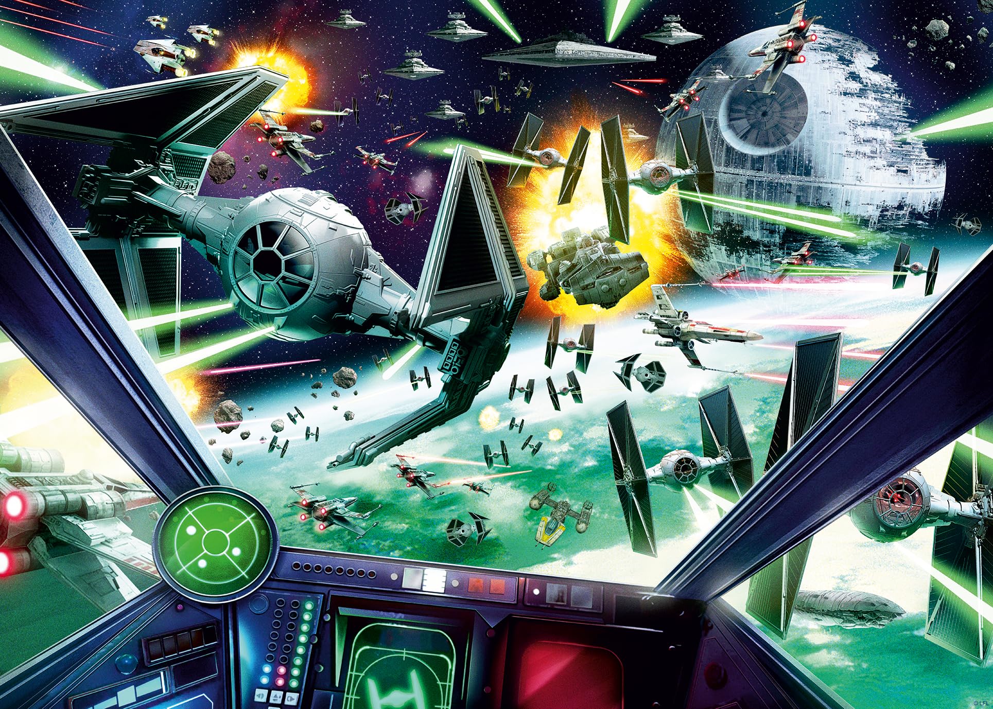 Ravensburger Star Wars Classic X-Wing Cockpit 1000 Piece Jigsaw Puzzle 1