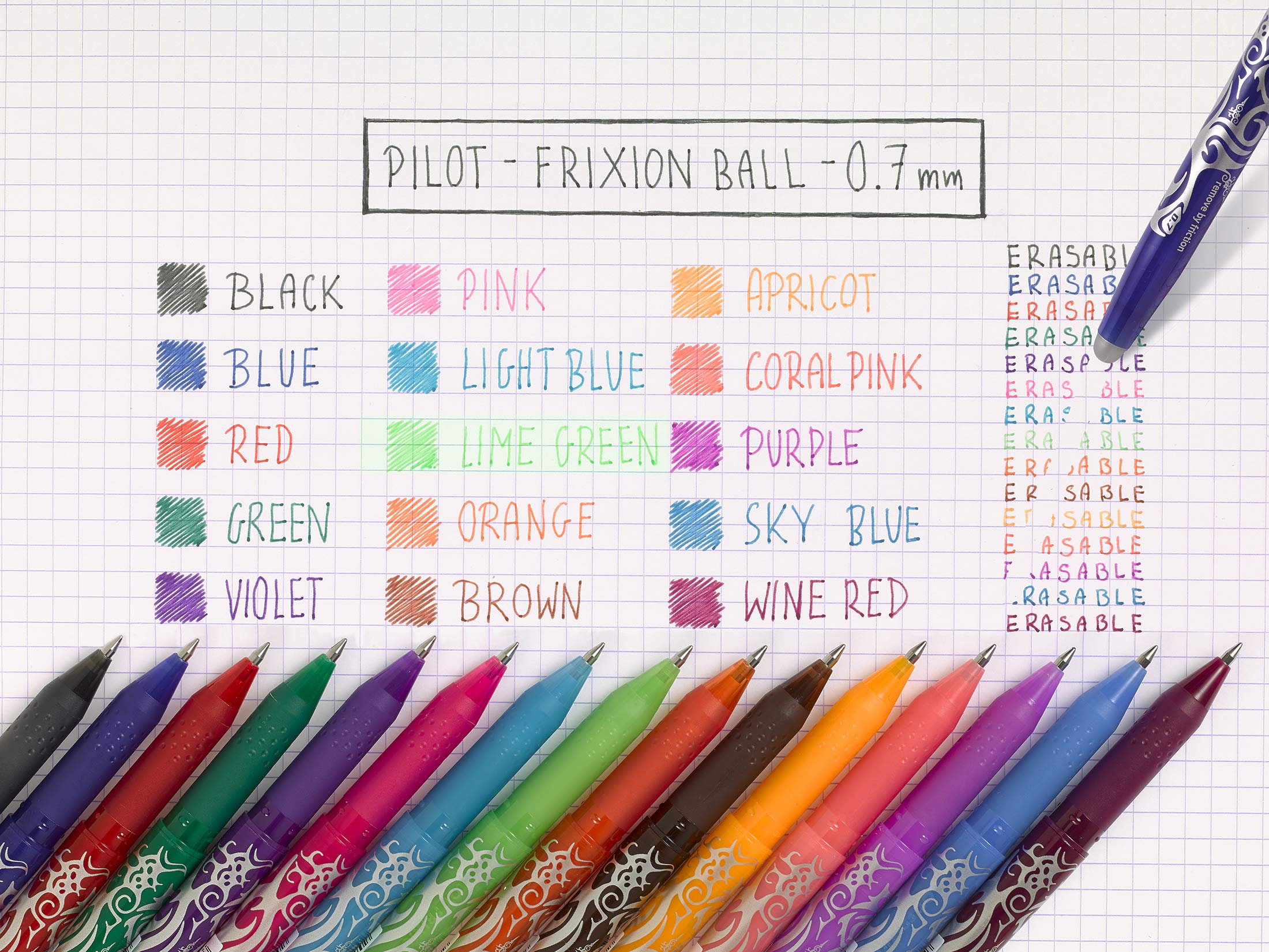 PILOT Frixion Erasable Rollerball Pen Refills - 0.7mm Tip, 0.4mm Line, Blue Ink | 12 Count Set 5