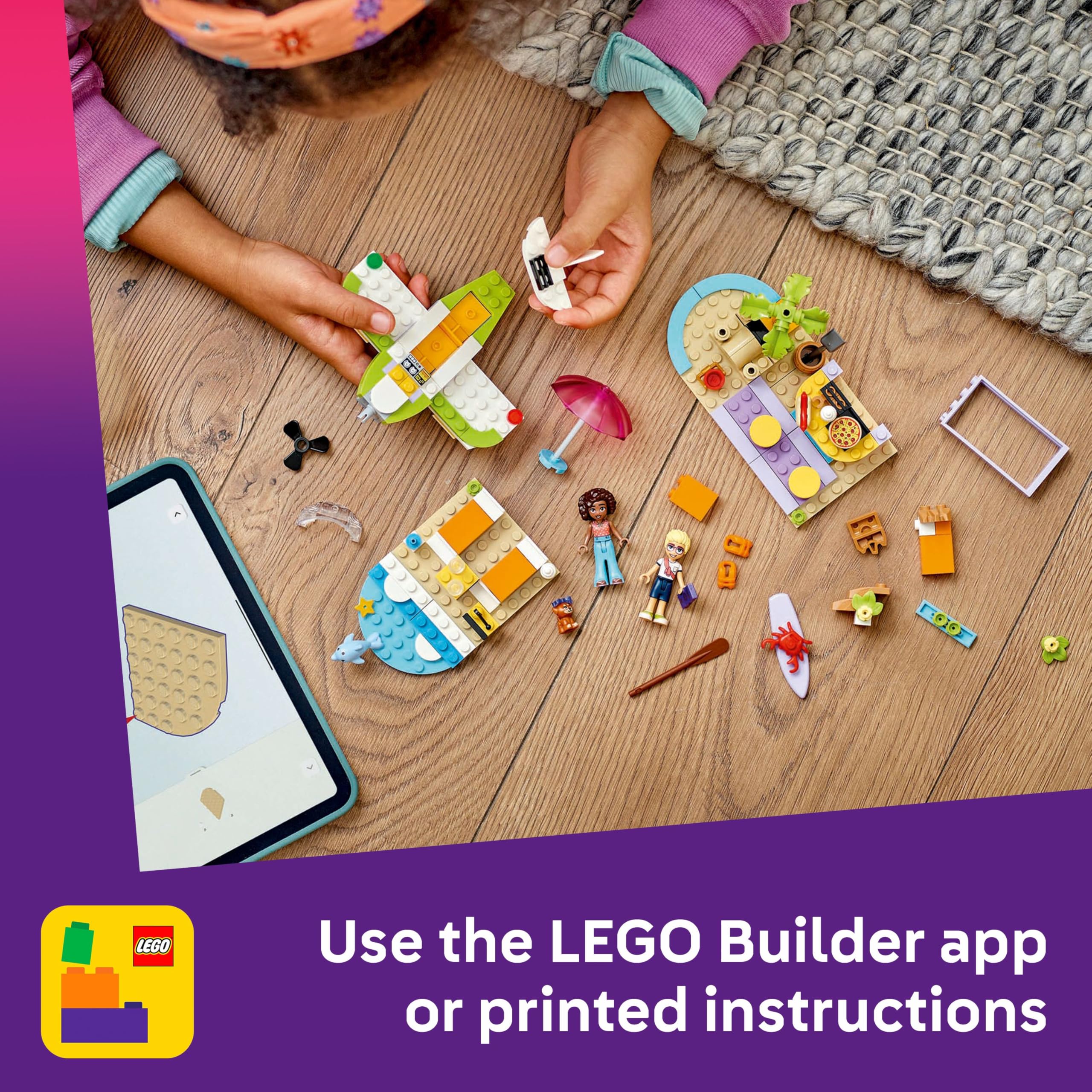 LEGO Friends 2in1 Creative Beach and Travel Suitcase Set - Buildable Playset for Kids 5+ 8