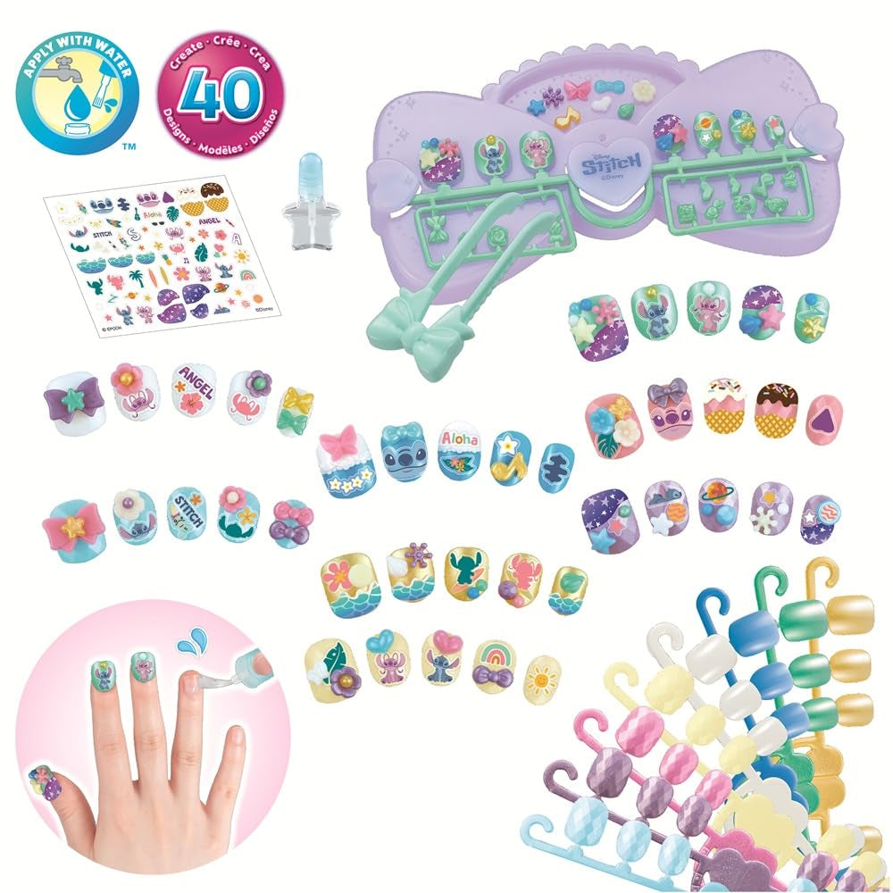 Aquabeads Stitch Nail Designer Kit - Arts & Crafts Bead Activity Set for Kids 4+