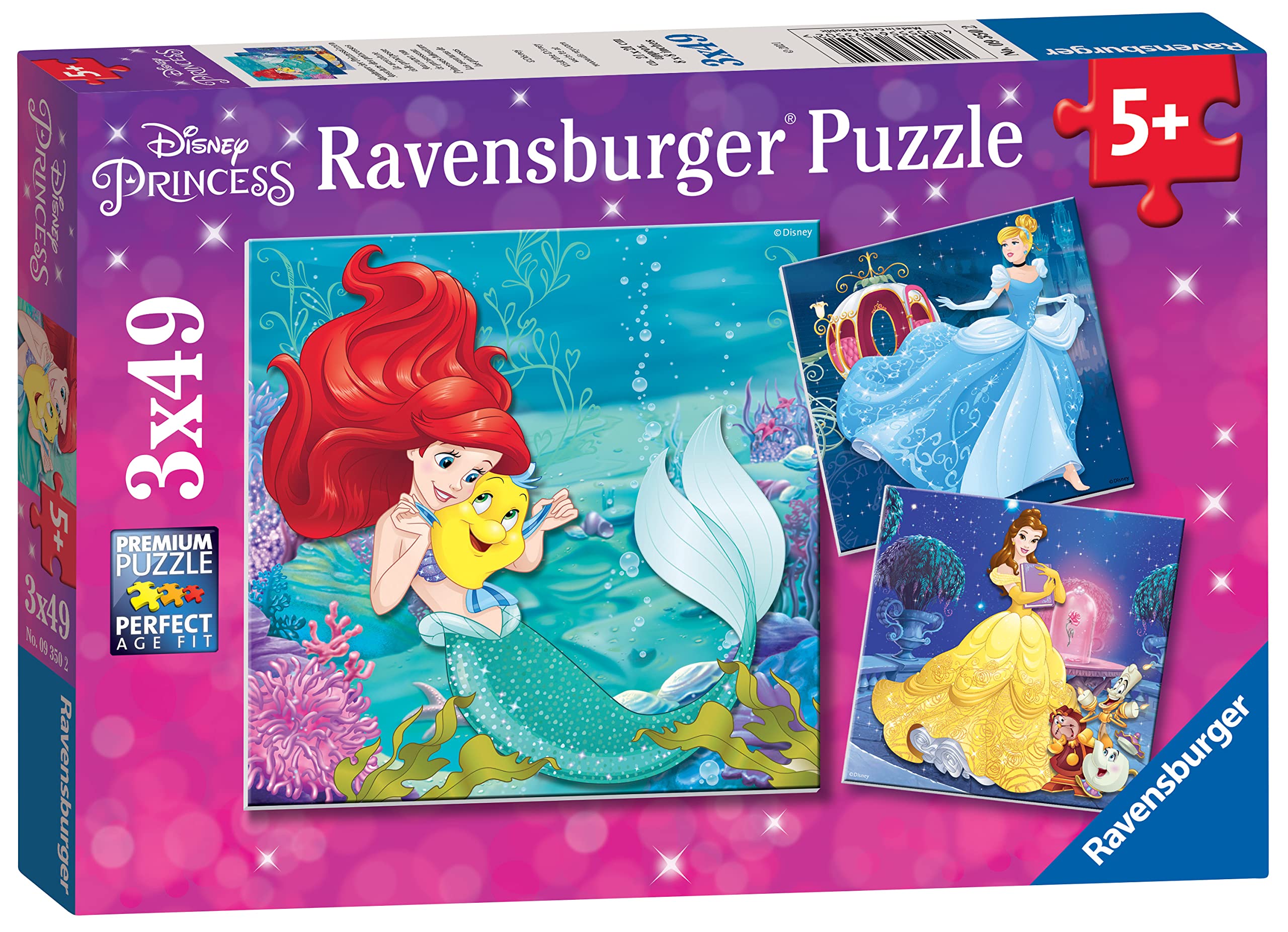 Ravensburger Disney Princess Adventure Set - 3 x 49 Piece Puzzles for Ages 5+