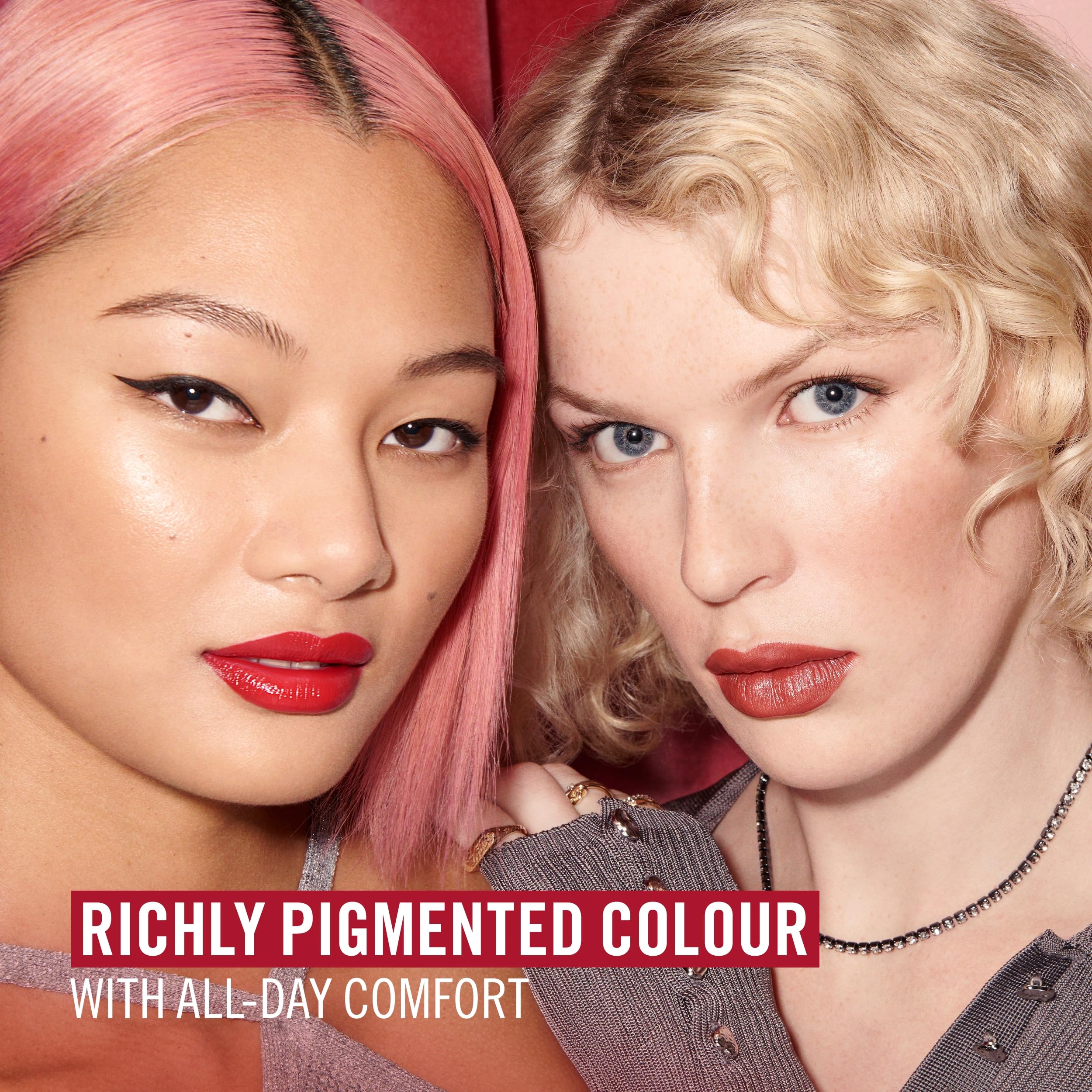 Rimmel Lasting Finish Lipstick 300 Pinch Me Pink - Creamy Satin Finish Long-Lasting Vegan Formula 4
