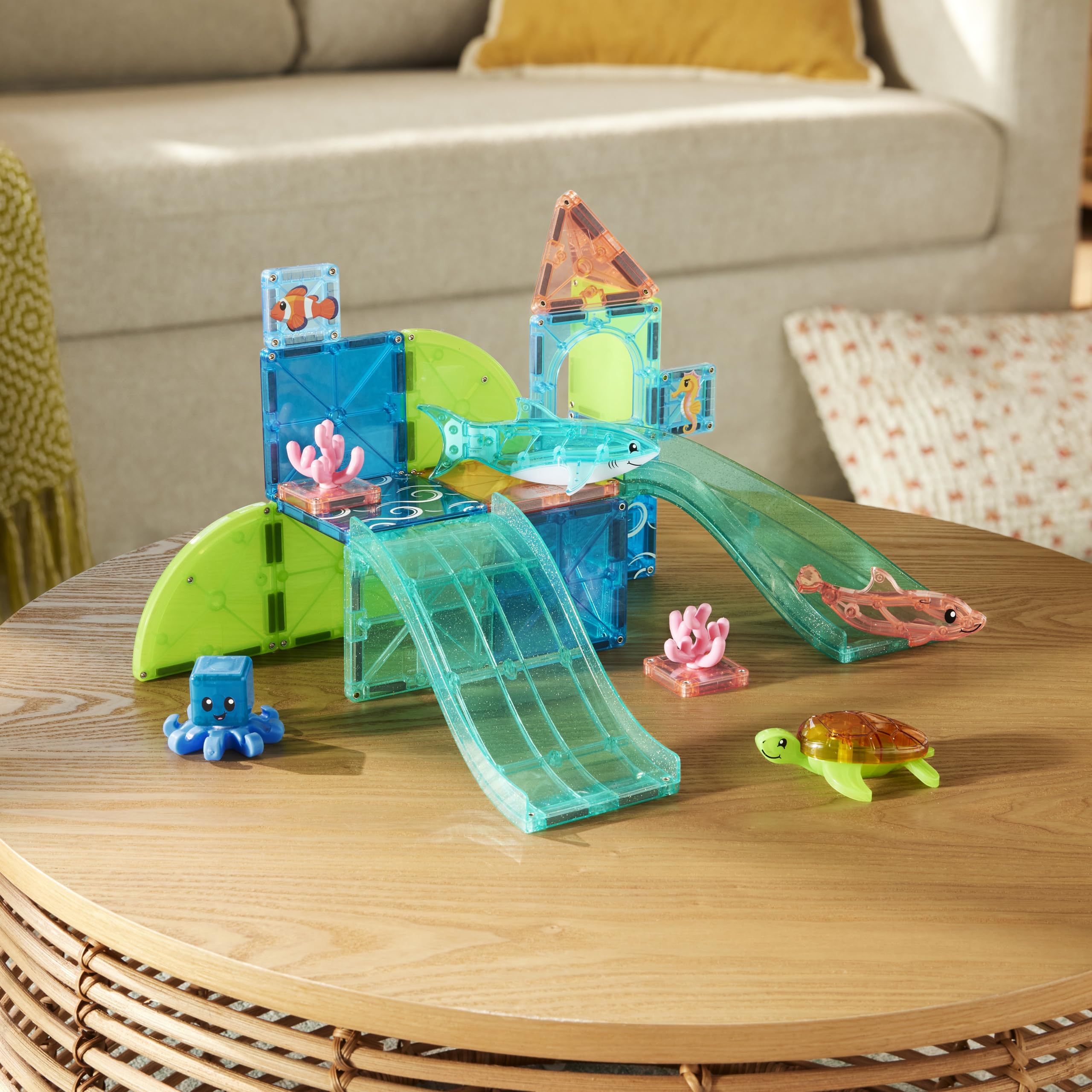 Magna-Tiles Coral Reef 25-Piece Magnetic Construction Set | Ages 3+ | Multicolored