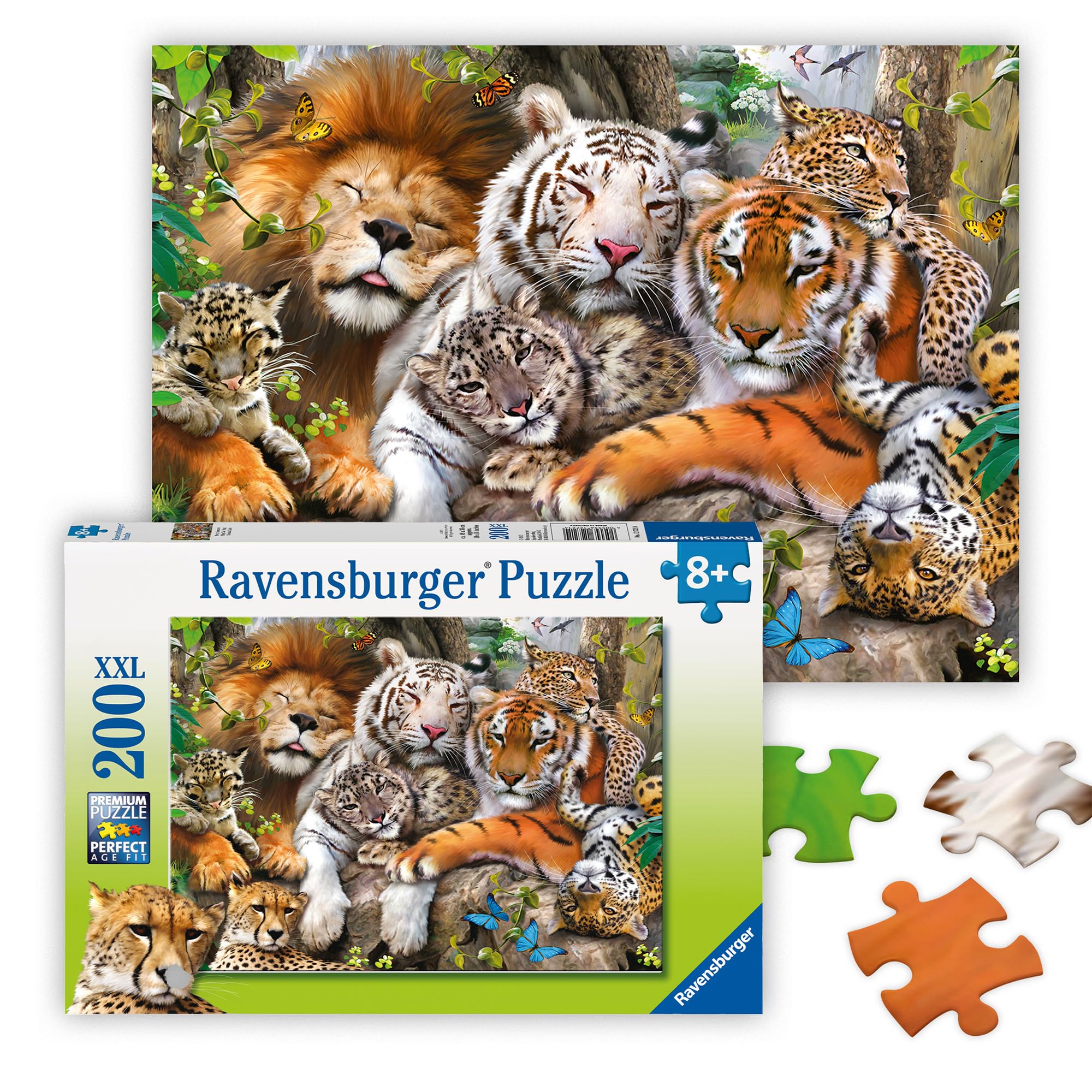Ravensburger Big Cat Nap Jigsaw Puzzle - 200 Extra Large Pieces for Kids Ages 8+