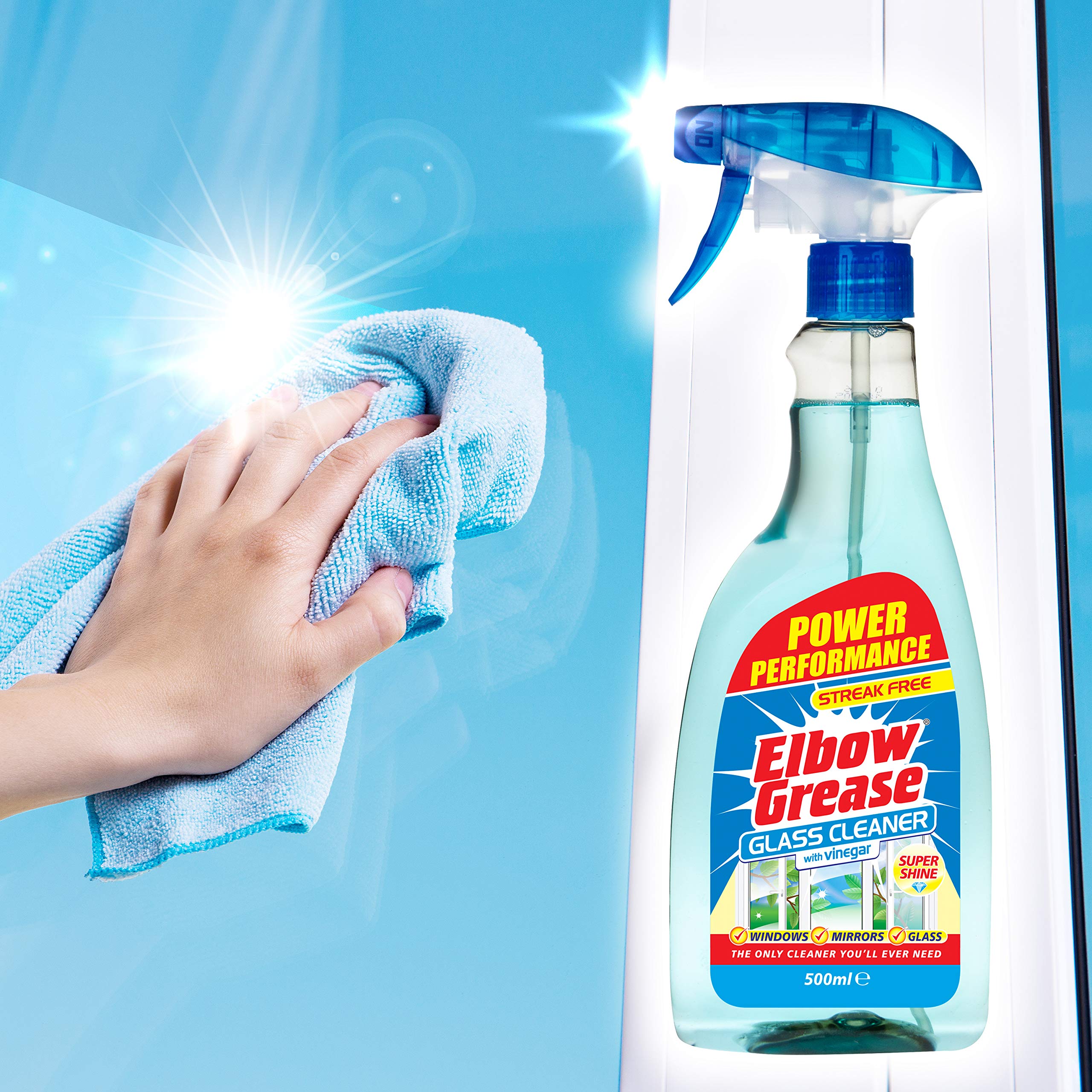 Elbow Grease Glasreiniger mit Essig – 500 ml Spray für Fenster, Spiegel &amp; Glasoberflächen 6