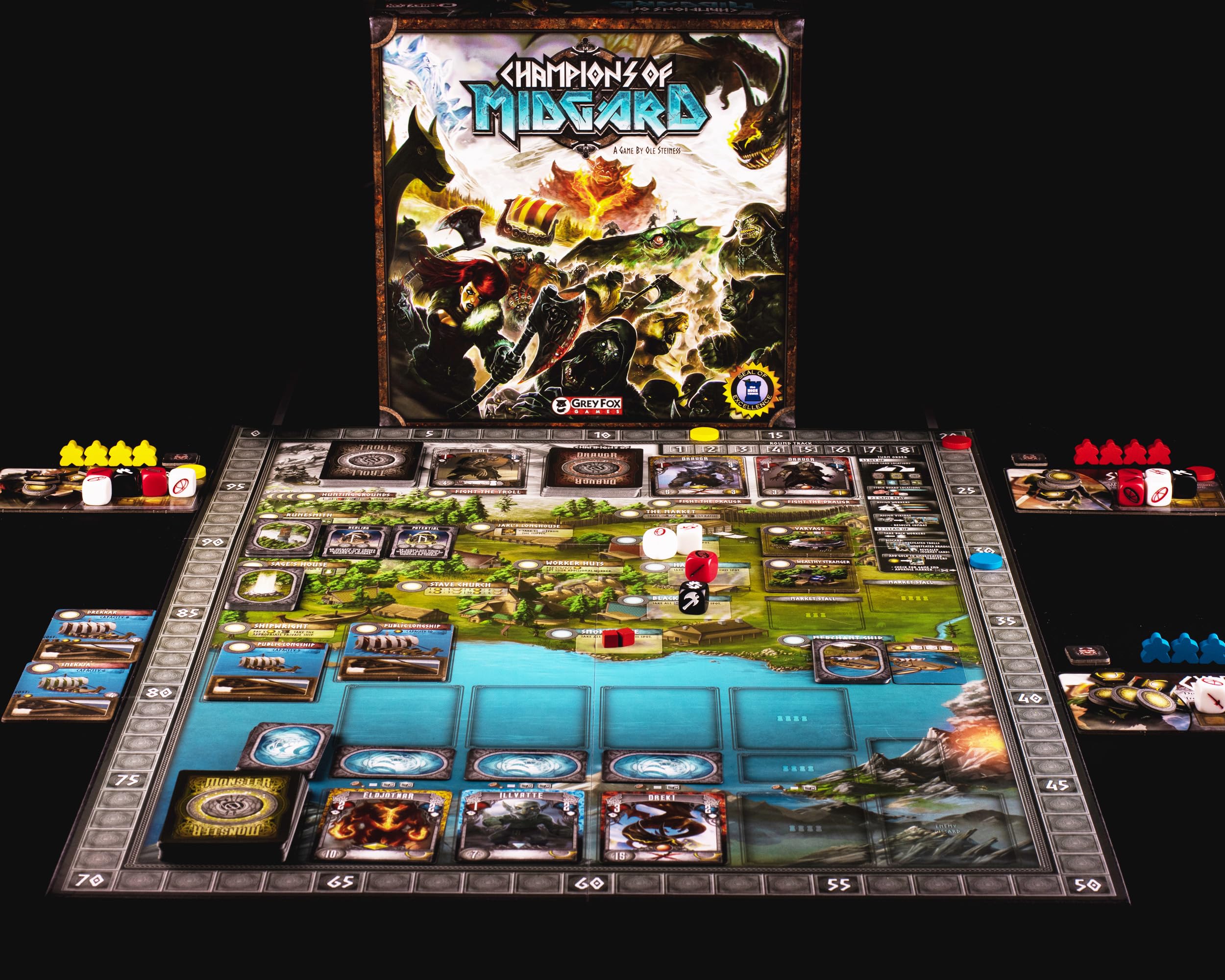 Grey Fox Games Champions of Midgard Board Game 7