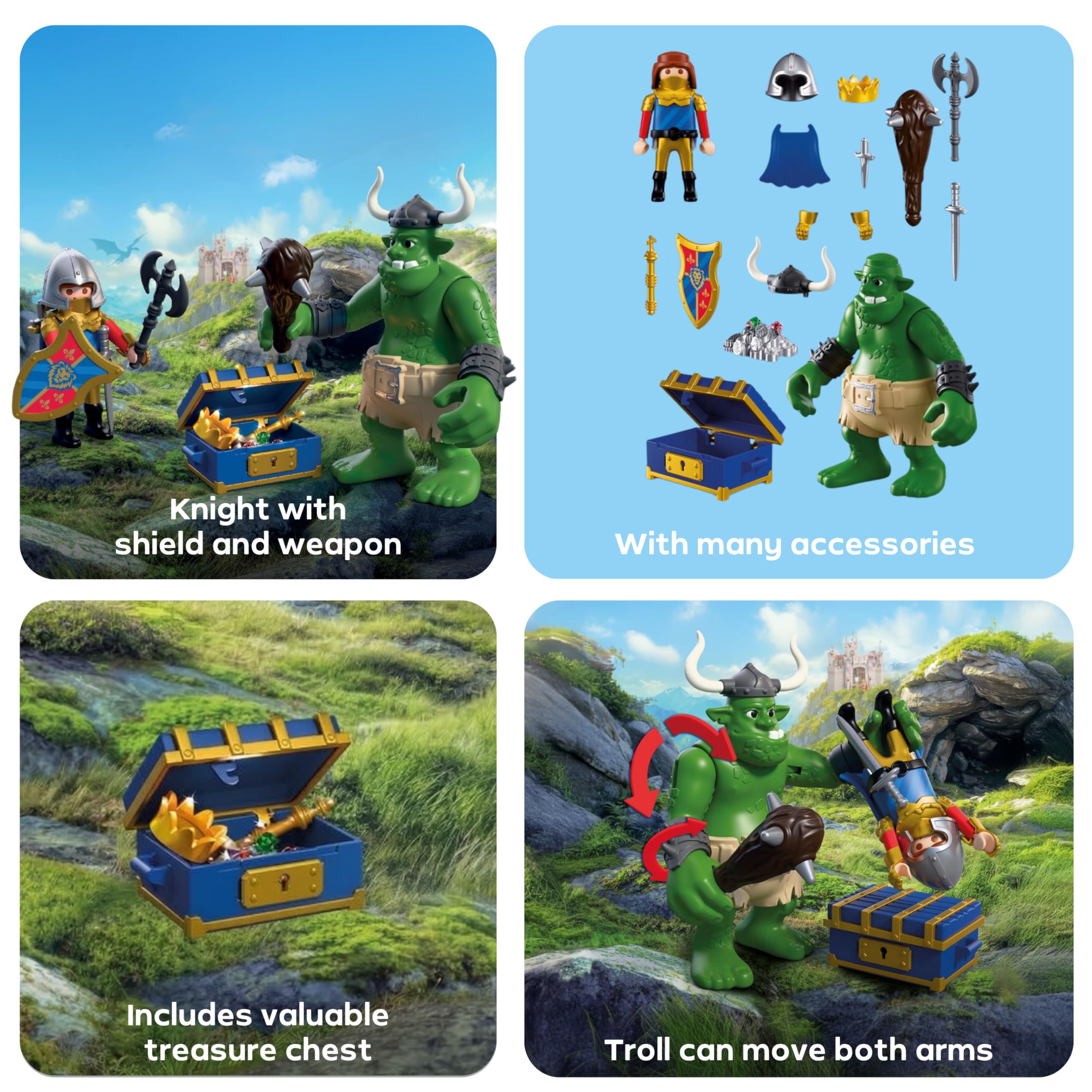 Playmobil Troll with Lion Knight Treasure | Figure Set | Model 72116 4
