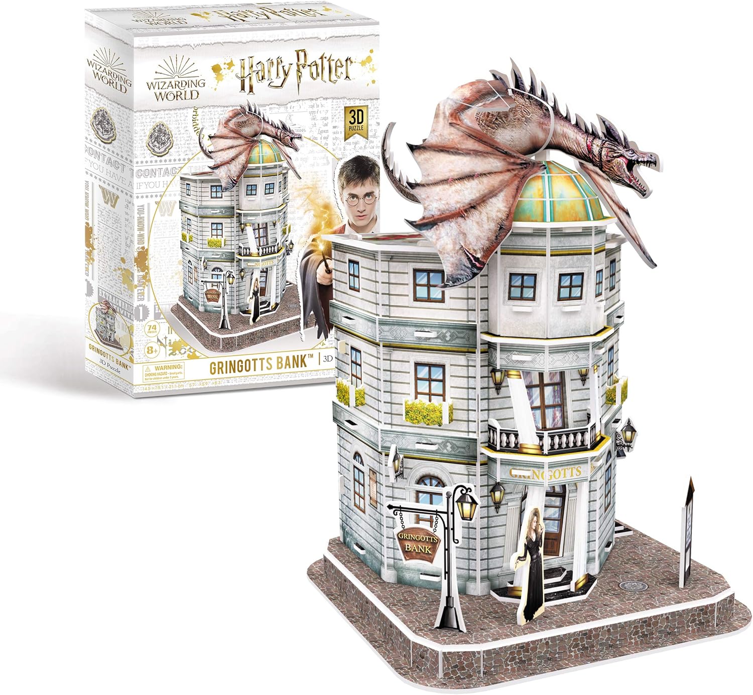 University Games Harry Potter 3D Puzzle - Gringotts Bank with Ukrainian Ironbelly Dragon