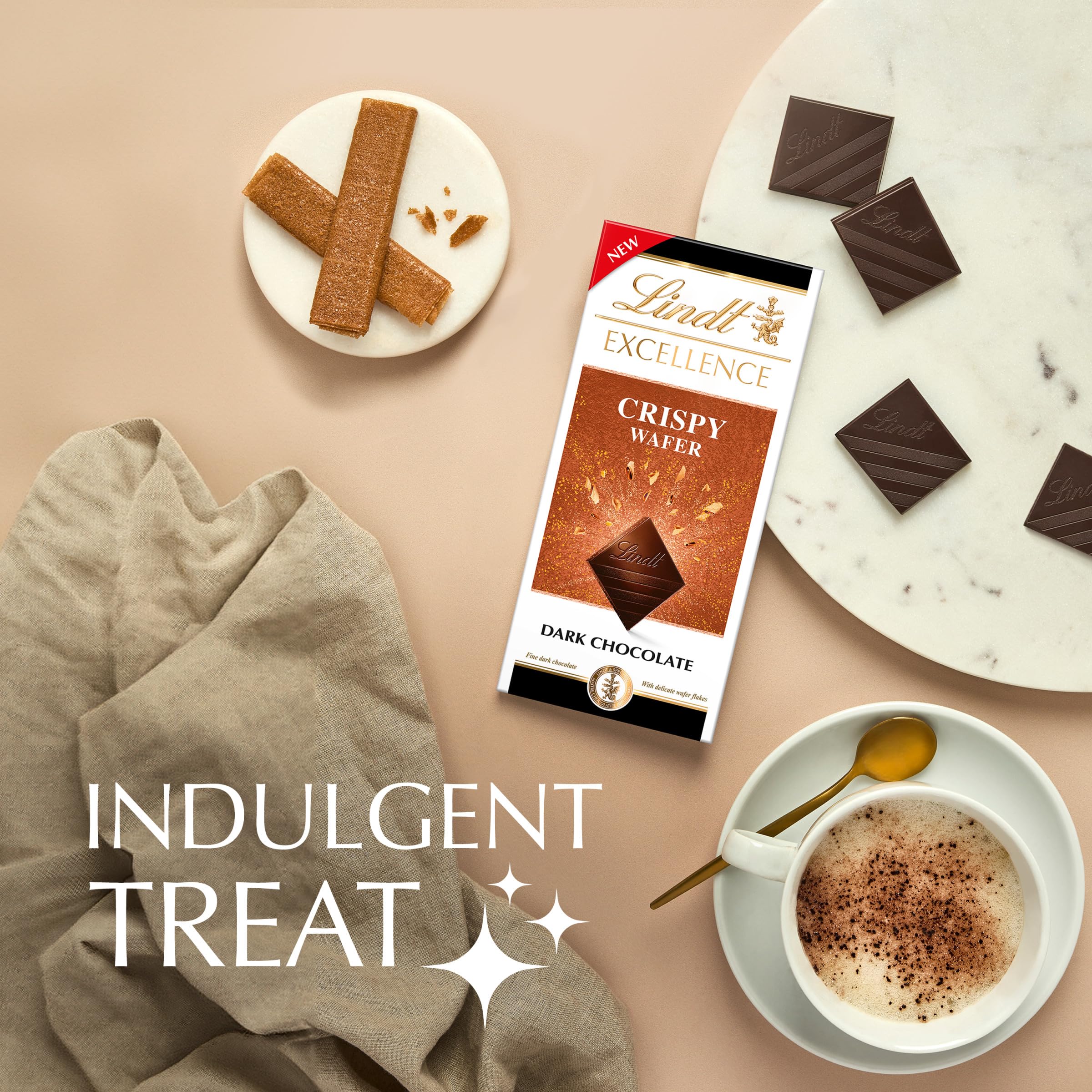 Lindt Excellence Dunkle Schokolade Knusprige Waffelriegel 100g 4