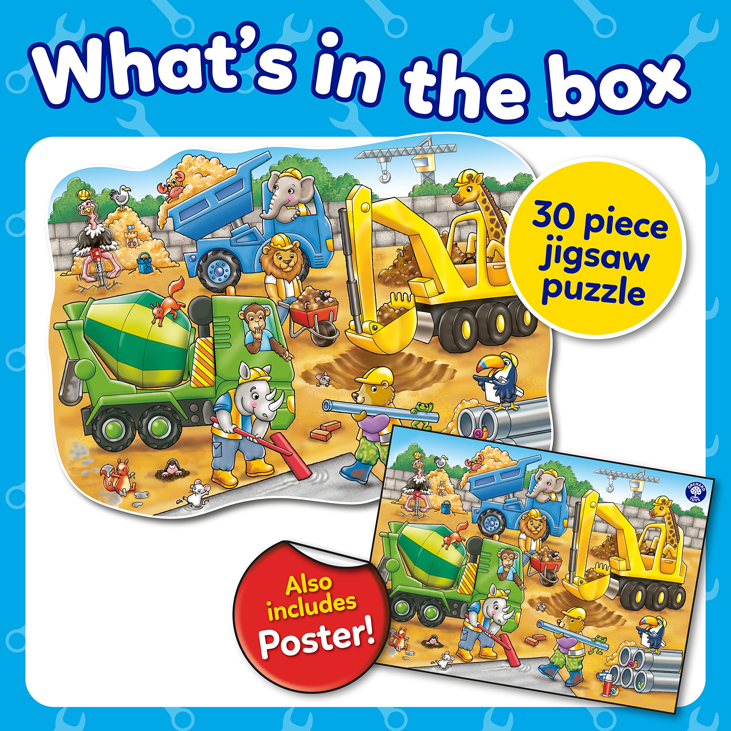 Orchard Toys Busy Builders Jigsaw Puzzle - 30 Pieces, Shaped, Educational for Ages 3+ 3