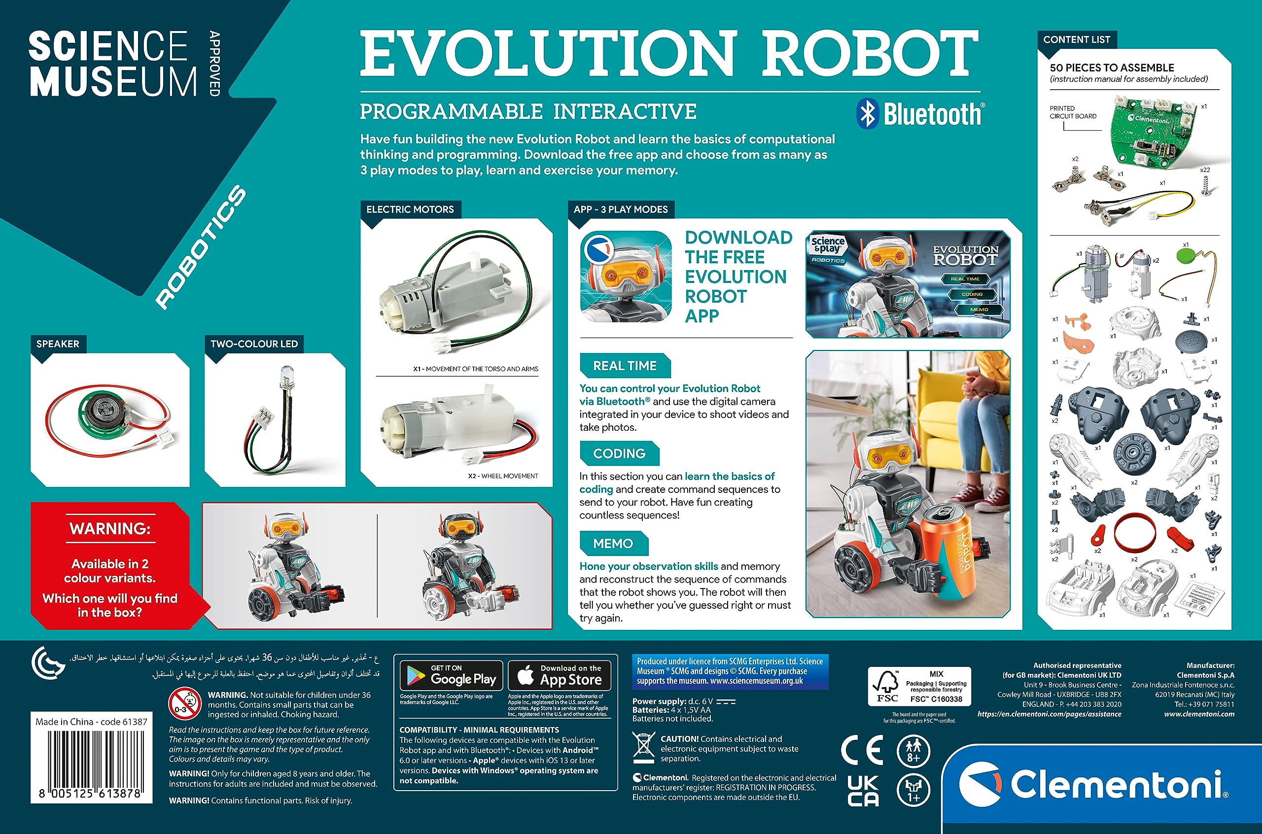 Clementoni Science Museum Evolution Programmable Interactive Robot 6