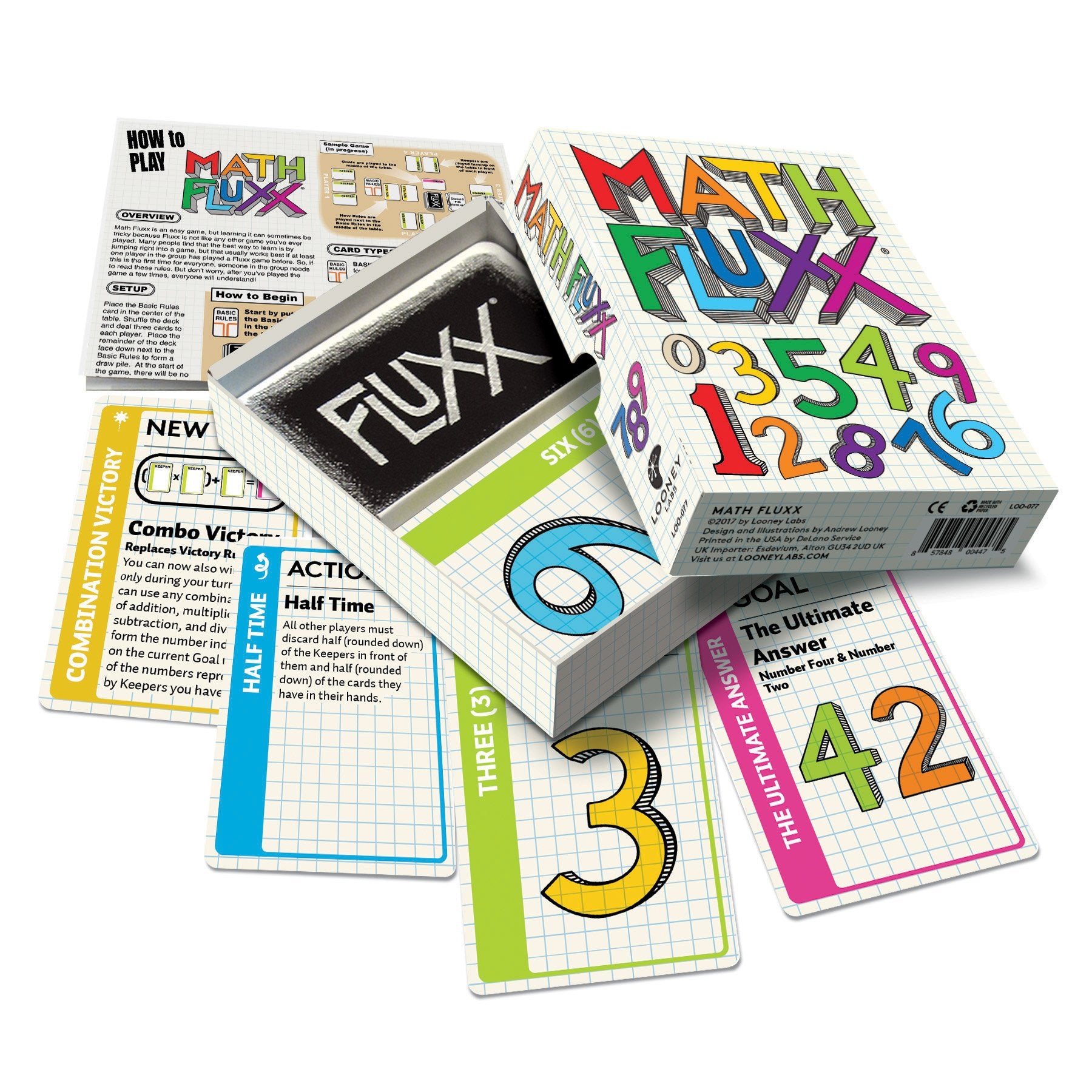 Looney Labs Math Fluxx Card Game | 2-6 Players | Ages 8+ 4
