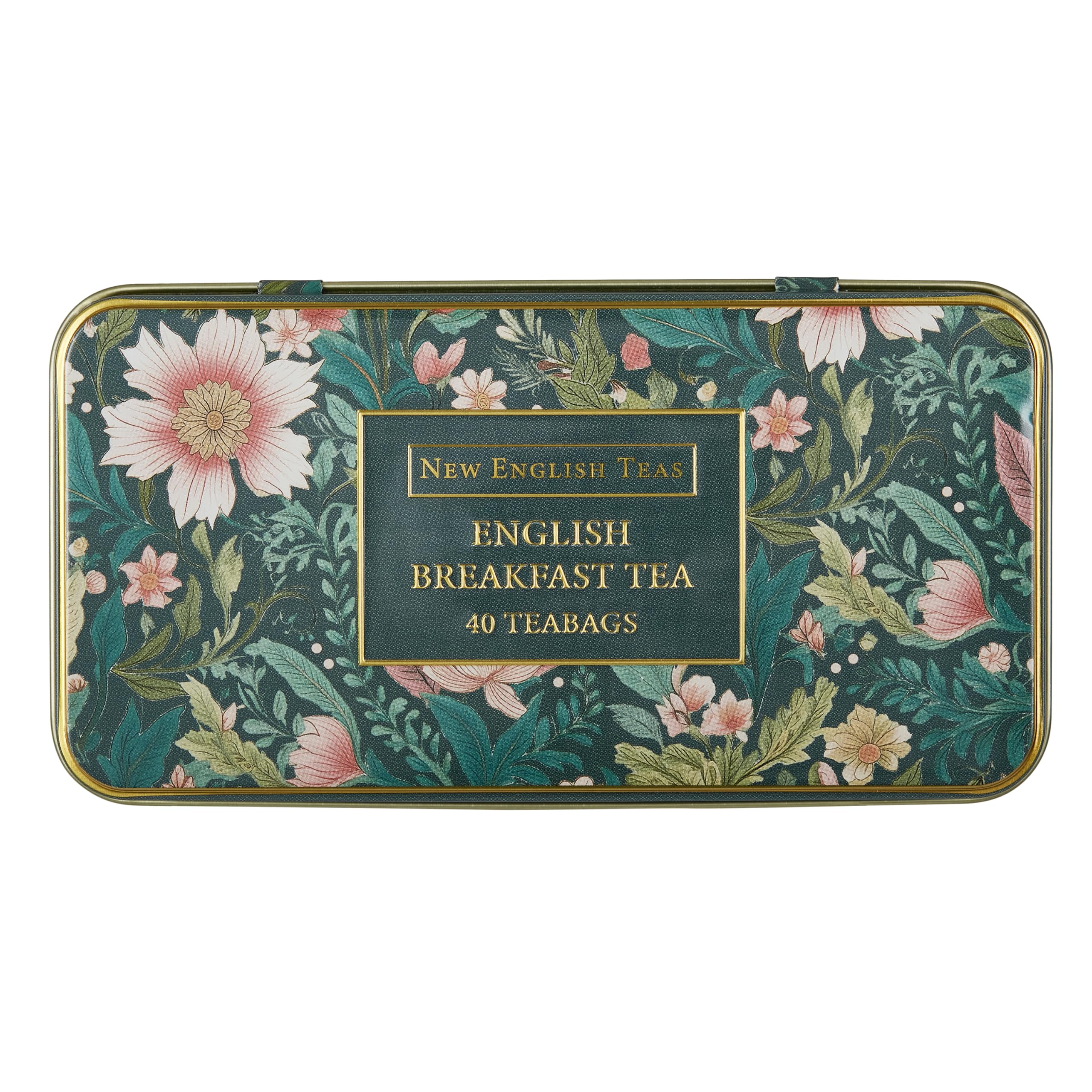 New English Teas Victorian Garden Tea Tin with 40 English Breakfast Teabags 4