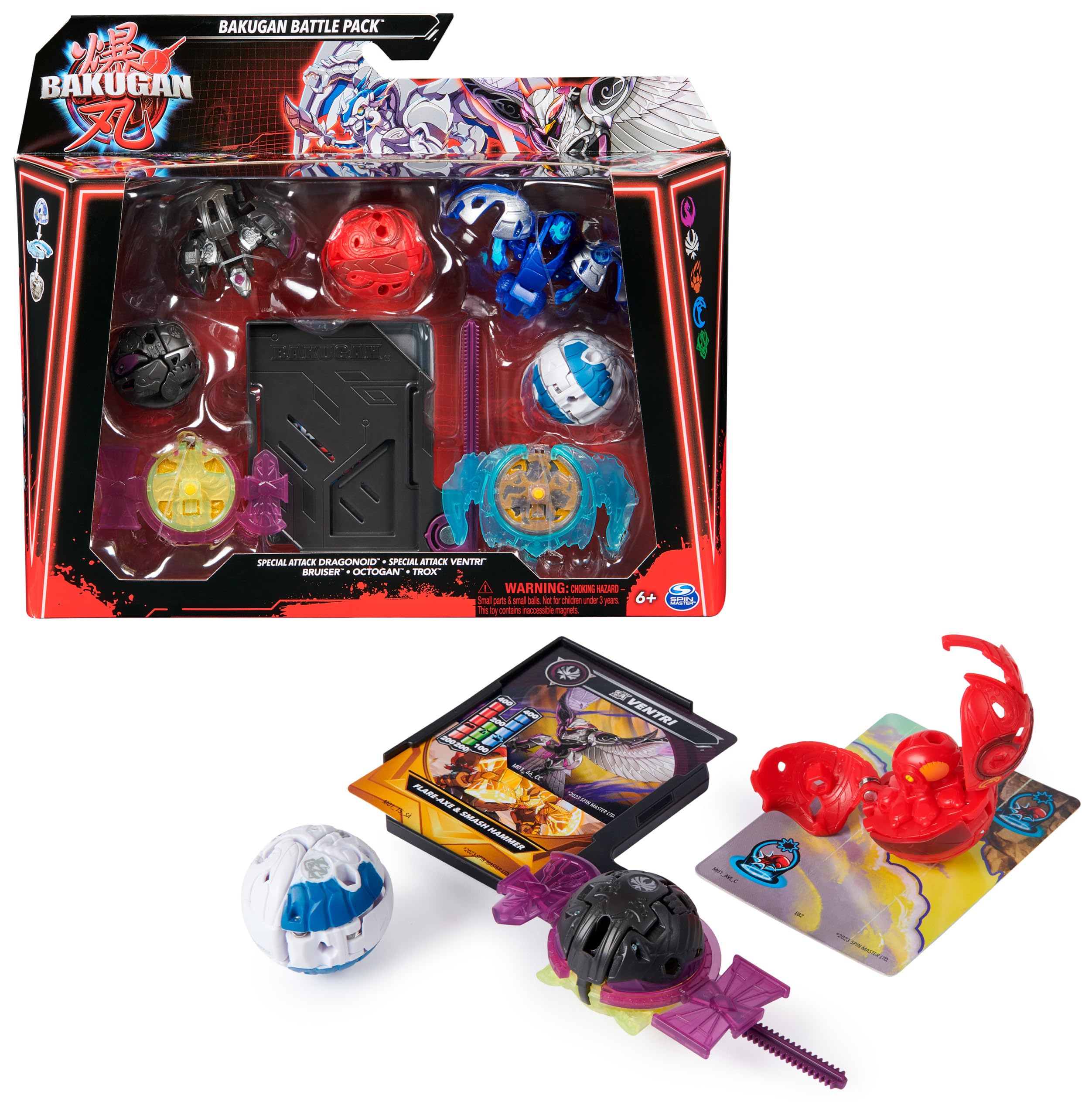 Bakugan Battle 5-Pack - Special Attack Dragonoid, Ventri, Bruiser, Octogan, Trox (Ages 5-15) 10