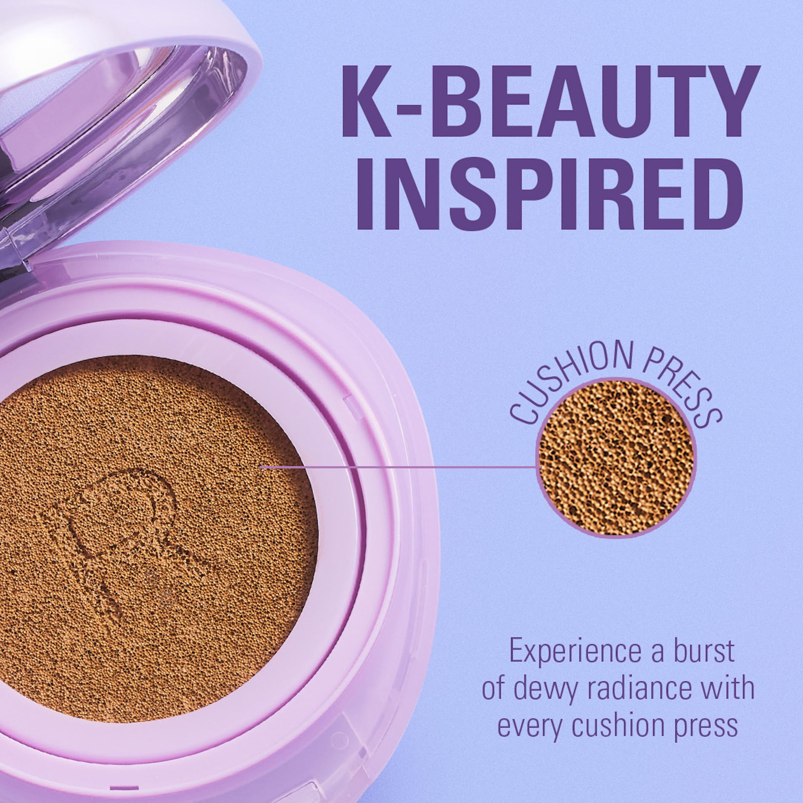 Revolution Beauty London Superdewy Cushion Foundation - Buildable Coverage, Hydrating Finish | Tan Warm 3